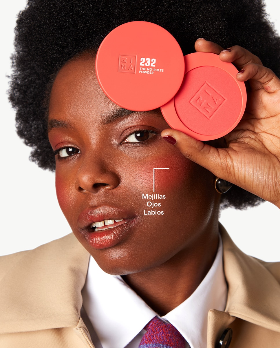 Polvo compacto de color 3 en 1 para ojos, labios y mejillas The No-Rules Powder 3INA - 232 232-2