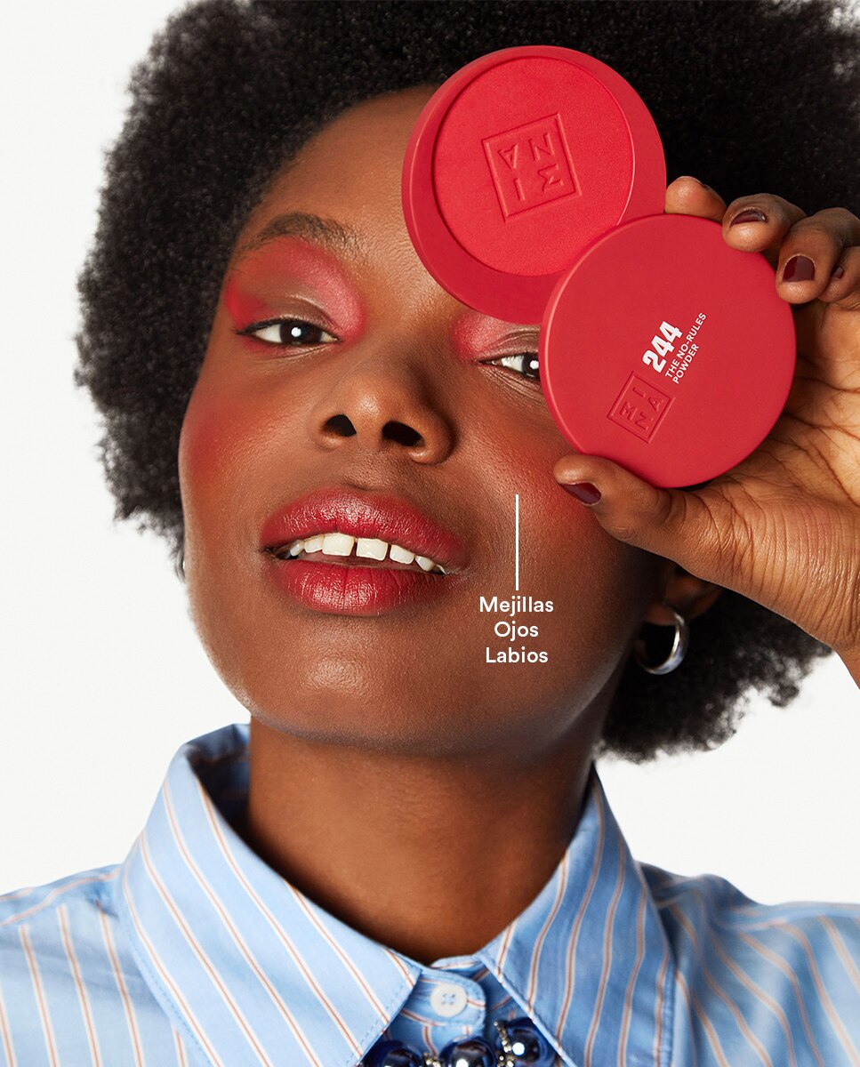 Polvo compacto de color 3 en 1 para ojos, labios y mejillas The No-Rules Powder 3INA - 244 244-2