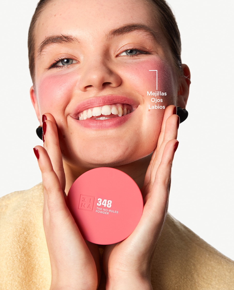 Polvo compacto de color 3 en 1 para ojos, labios y mejillas The No-Rules Powder 3INA - 348 348-2