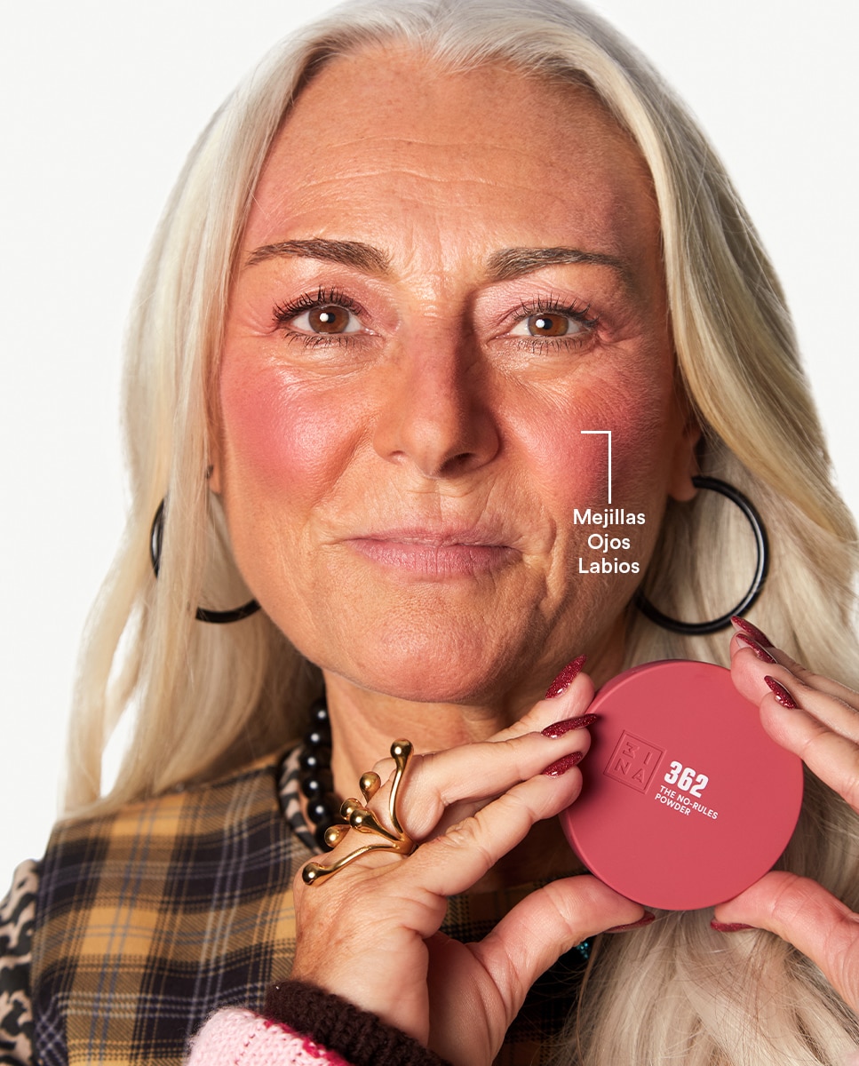 Polvo compacto de color 3 en 1 para ojos, labios y mejillas The No-Rules Powder 3INA - 362 362-2