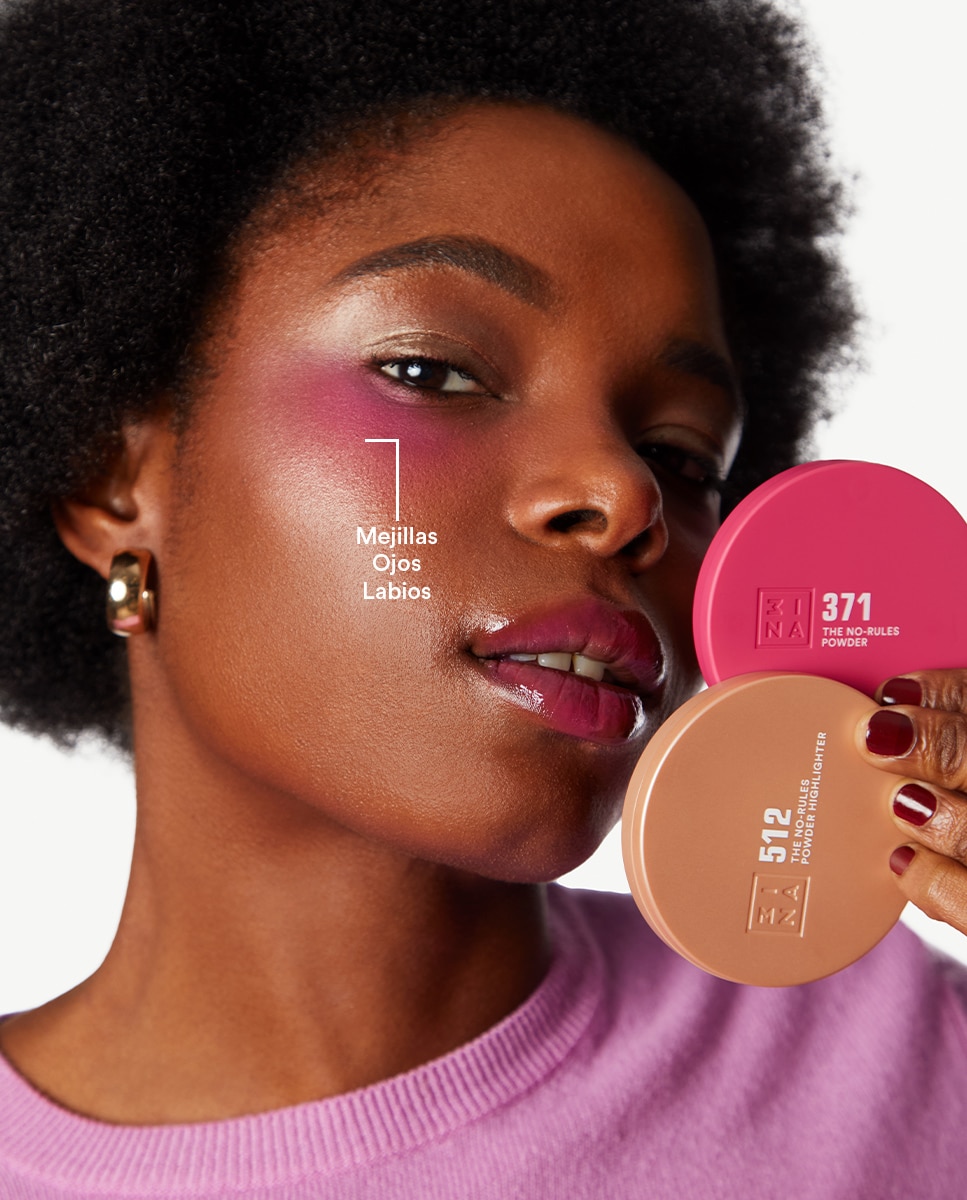Polvo compacto de color 3 en 1 para ojos, labios y mejillas The No-Rules Powder 3INA - 371 371-2