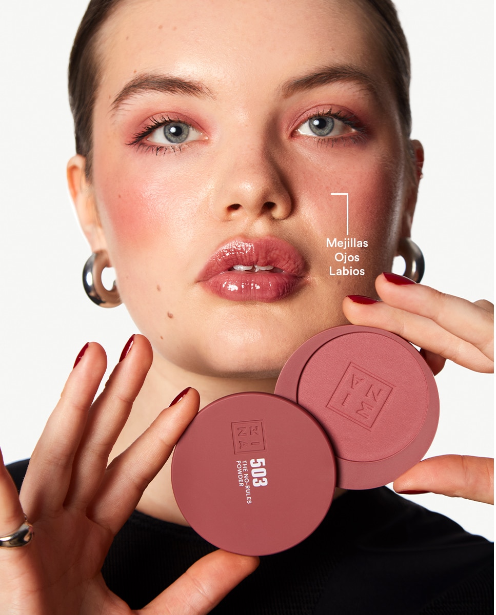 Polvo compacto de color 3 en 1 para ojos, labios y mejillas The No-Rules Powder 3INA - 503 503-2