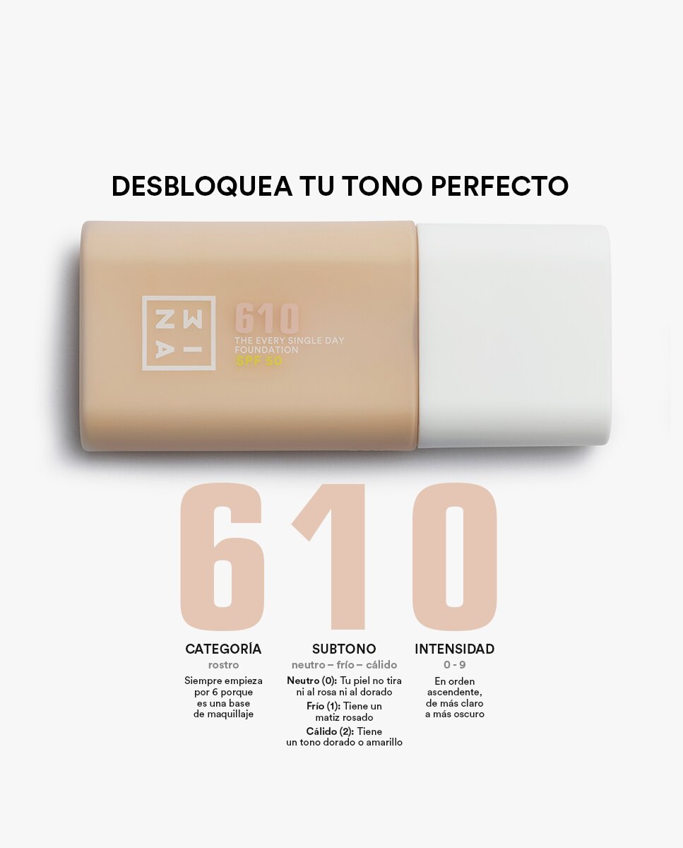 Imagen 5 de Base de maquillaje The Every Single Day Foundation SPF50 3INA - 622 622