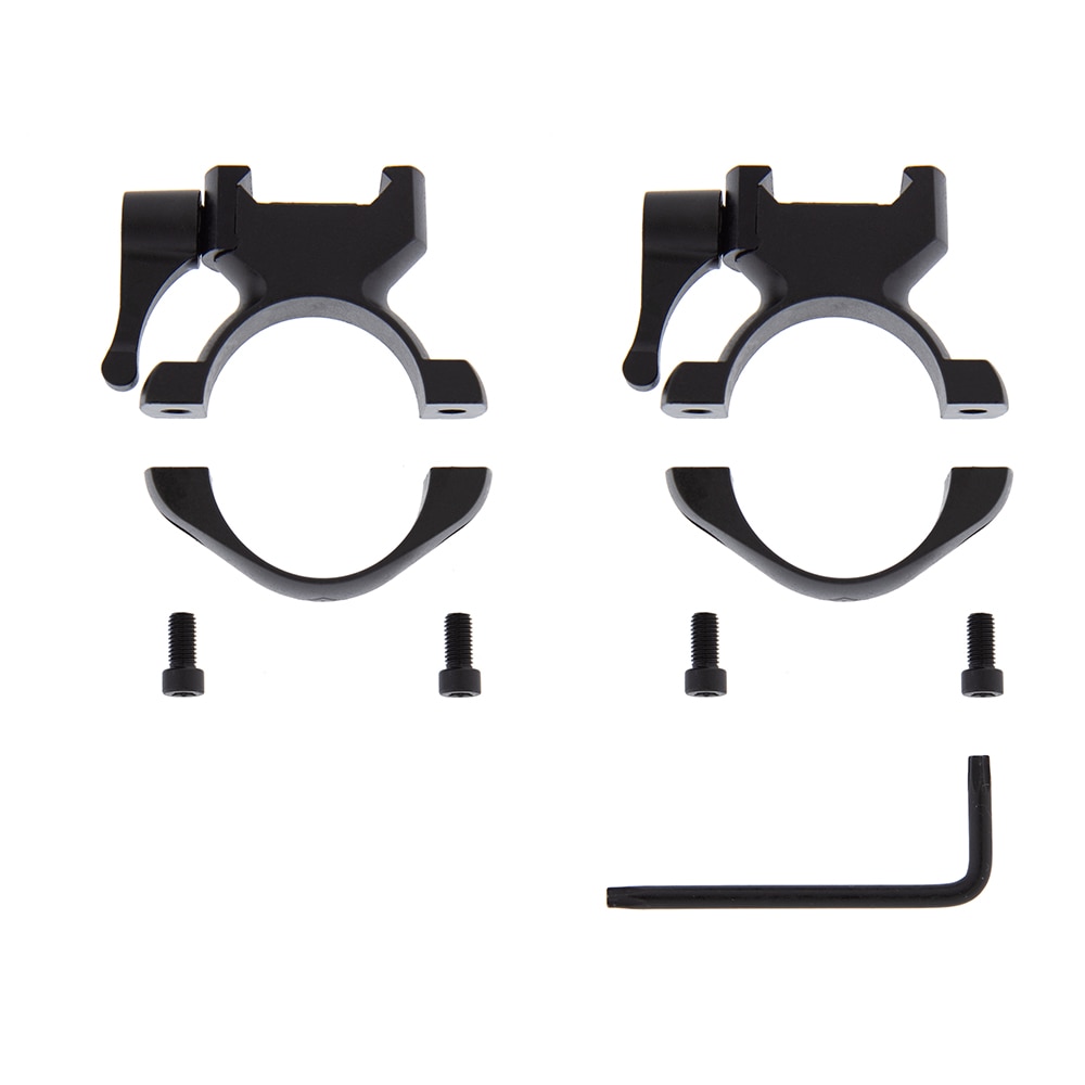 Anillas desmontables para Weaver y Picatinny 30 mm Media B-Vision - Negro Negro-3