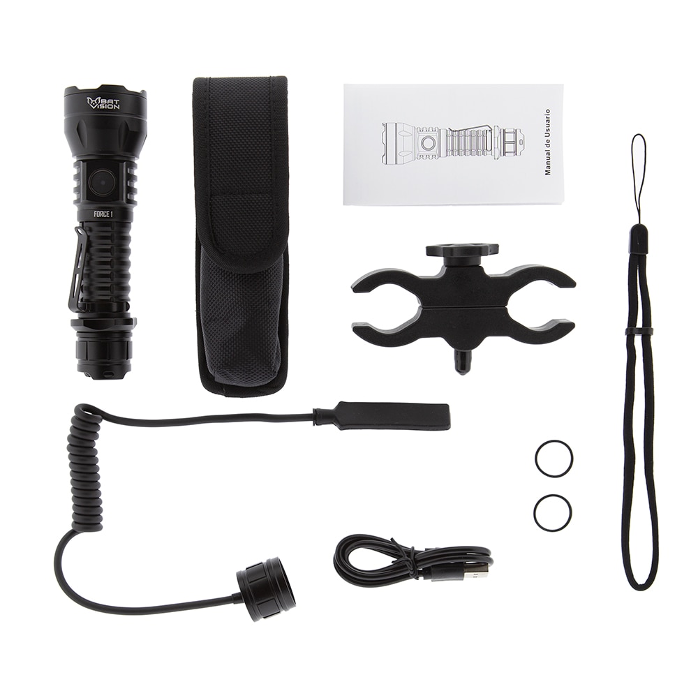 Linterna Force One con kit de caza B-Vision - Negro Negro-3