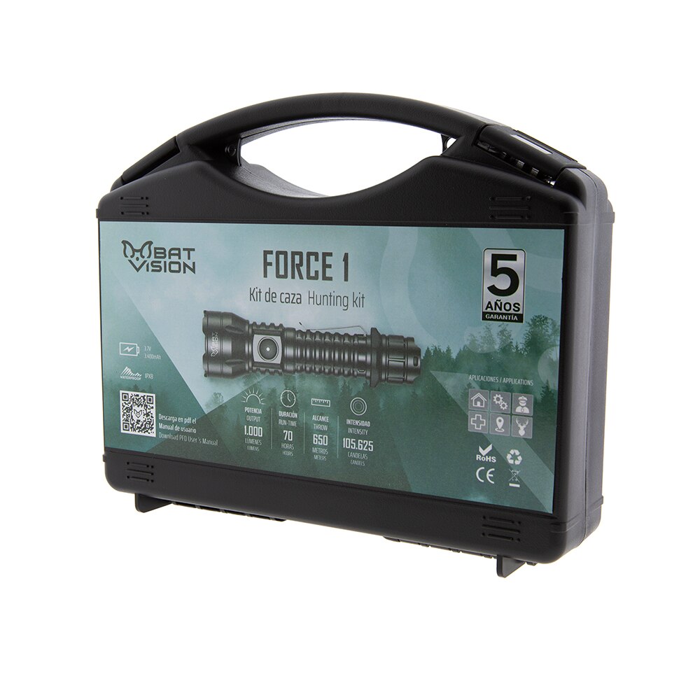 Linterna Force One con kit de caza B-Vision - Negro Negro-4