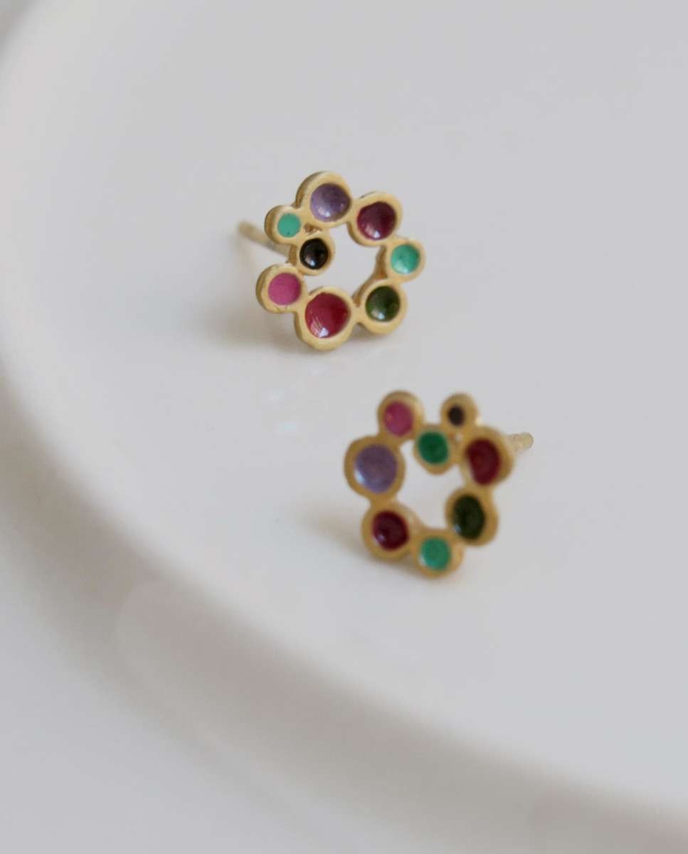 Pendientes pequeños candy colours Multicolor Joidart Multicolor-3