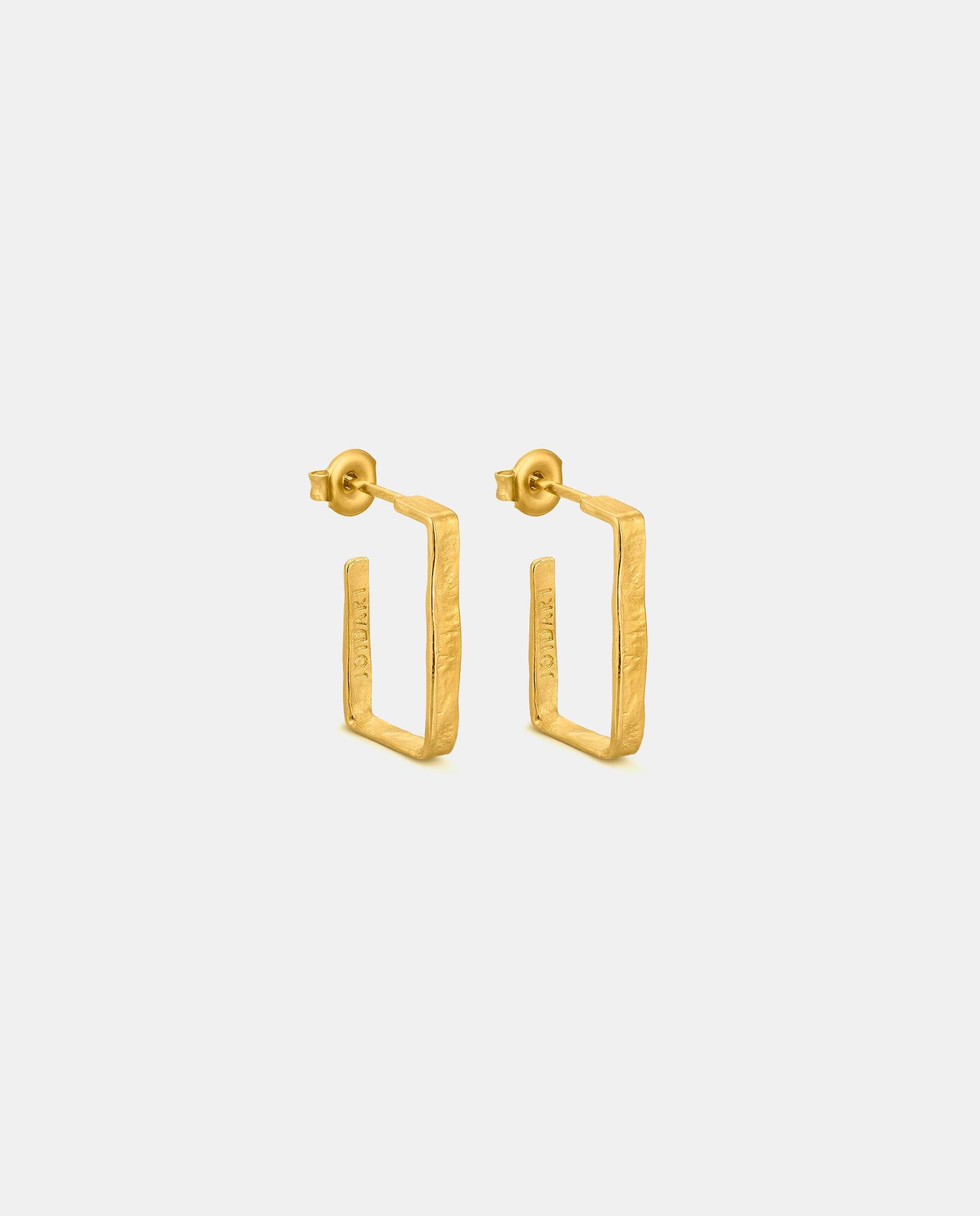 Pendientes de aro rectangulares medianos lignis estrechos - Joidart - Dorado Dorado-1