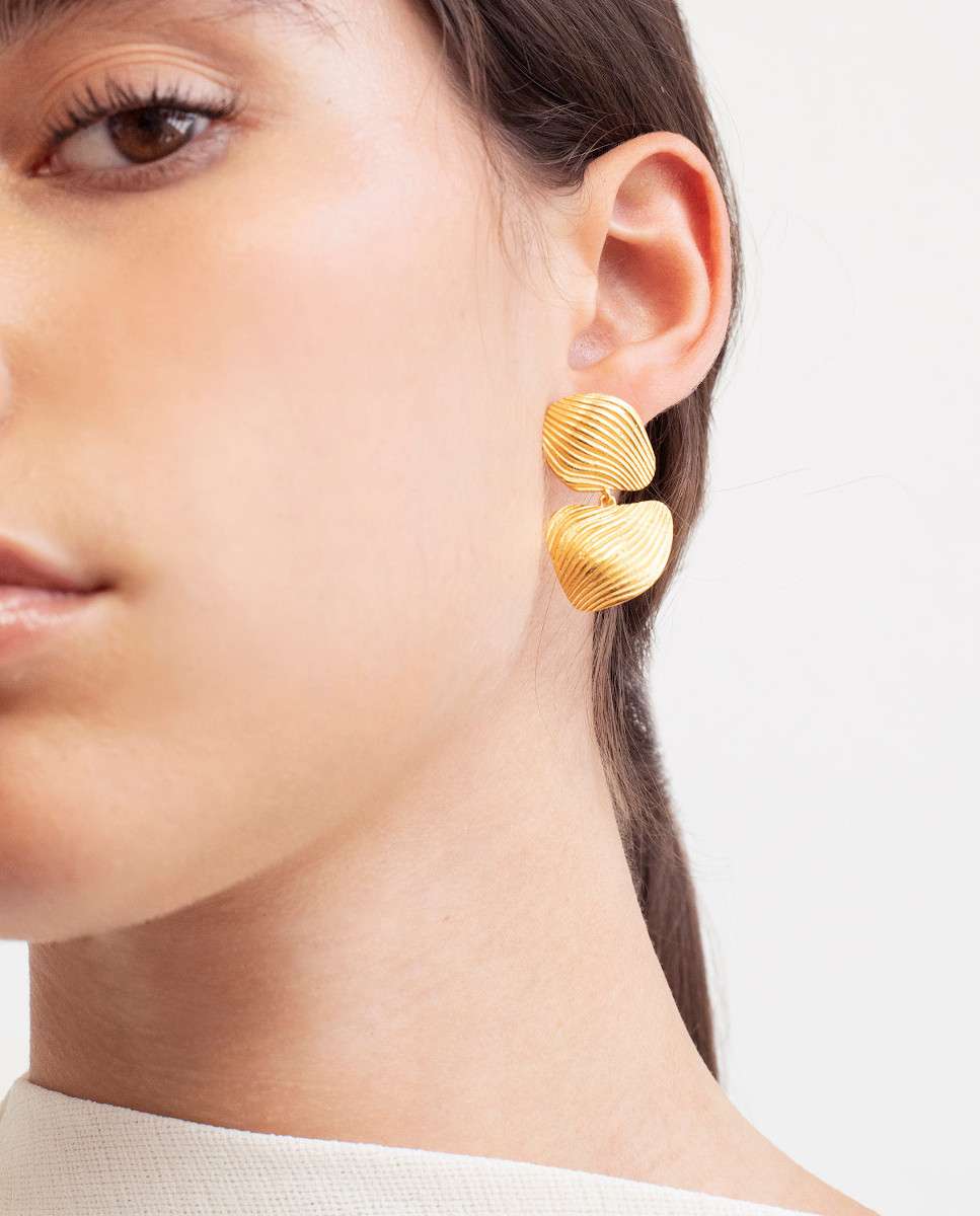 Imagen 0 de Pendientes dobles dorados onaria