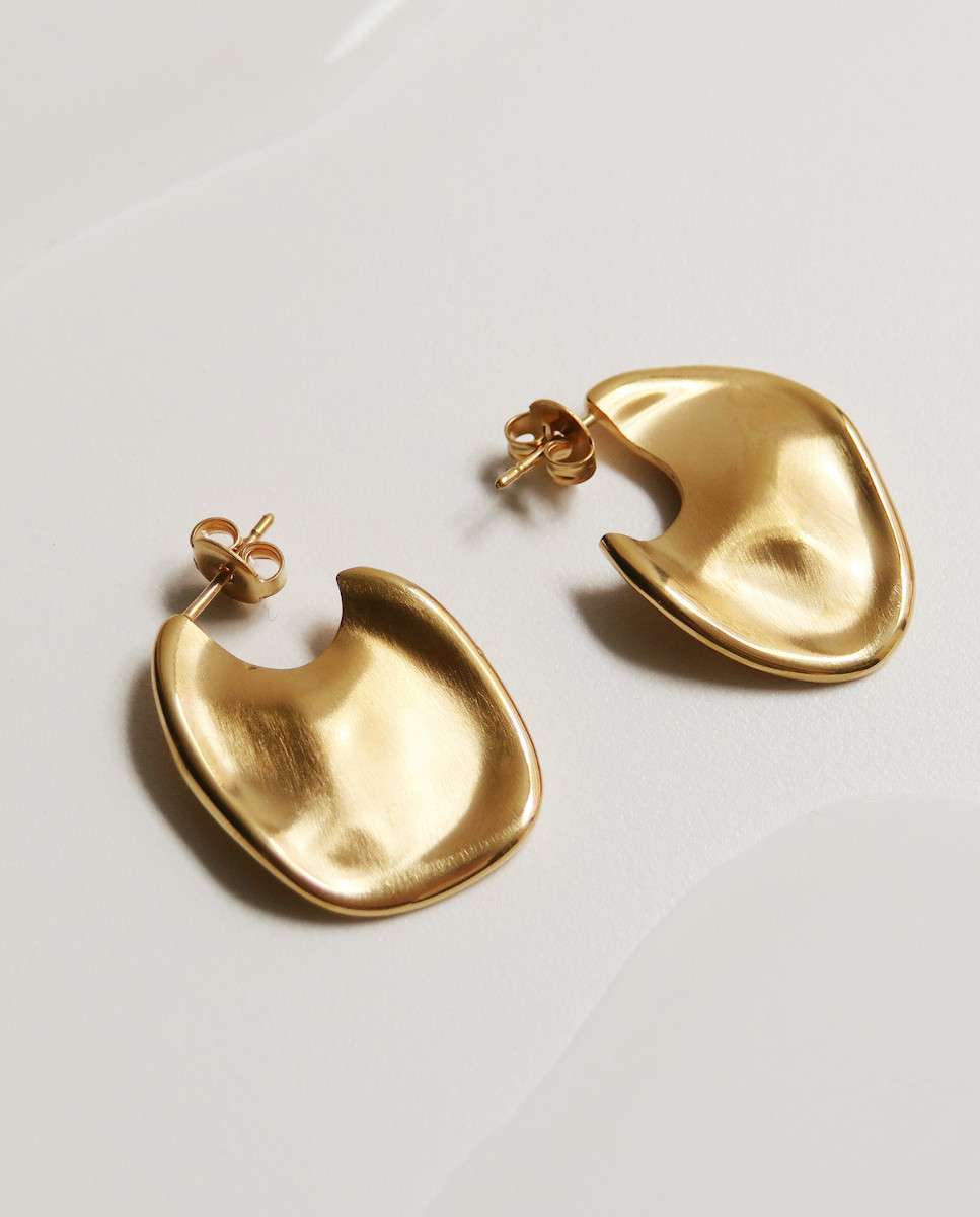 Pendientes dorados cala - Joidart - Dorado Dorado-3