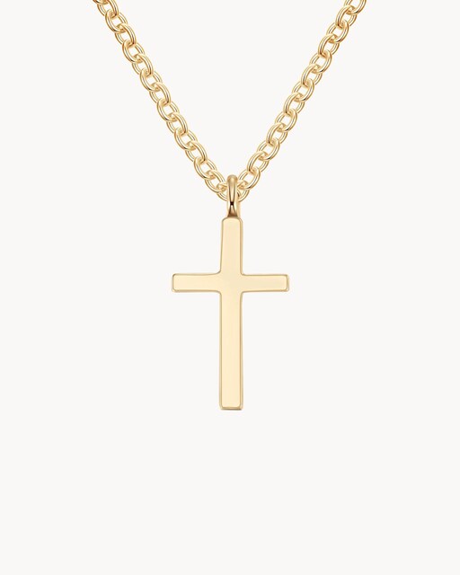 Imagen 0 de Collar de cadena con colgante de cruz