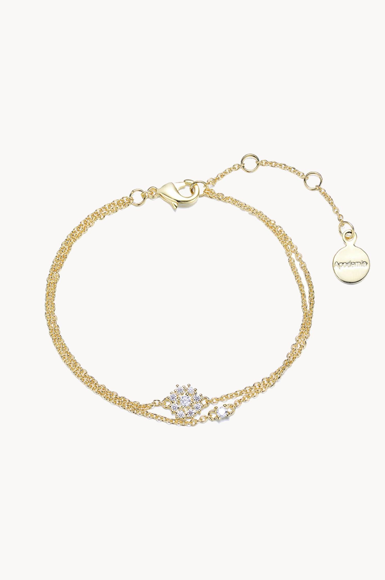 Imagen 1 de Pulsera de eslabones con detalle en pedrería - Apodemia - Blanco Blanco