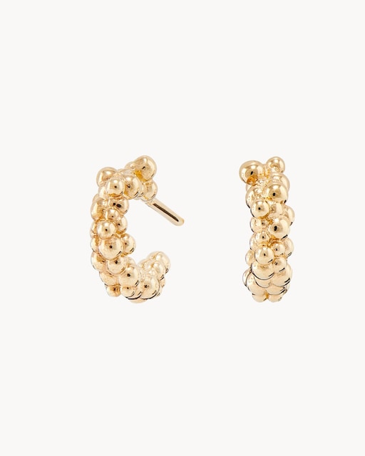 Imagen 0 de Pendientes con detalle de esferas en color dorado