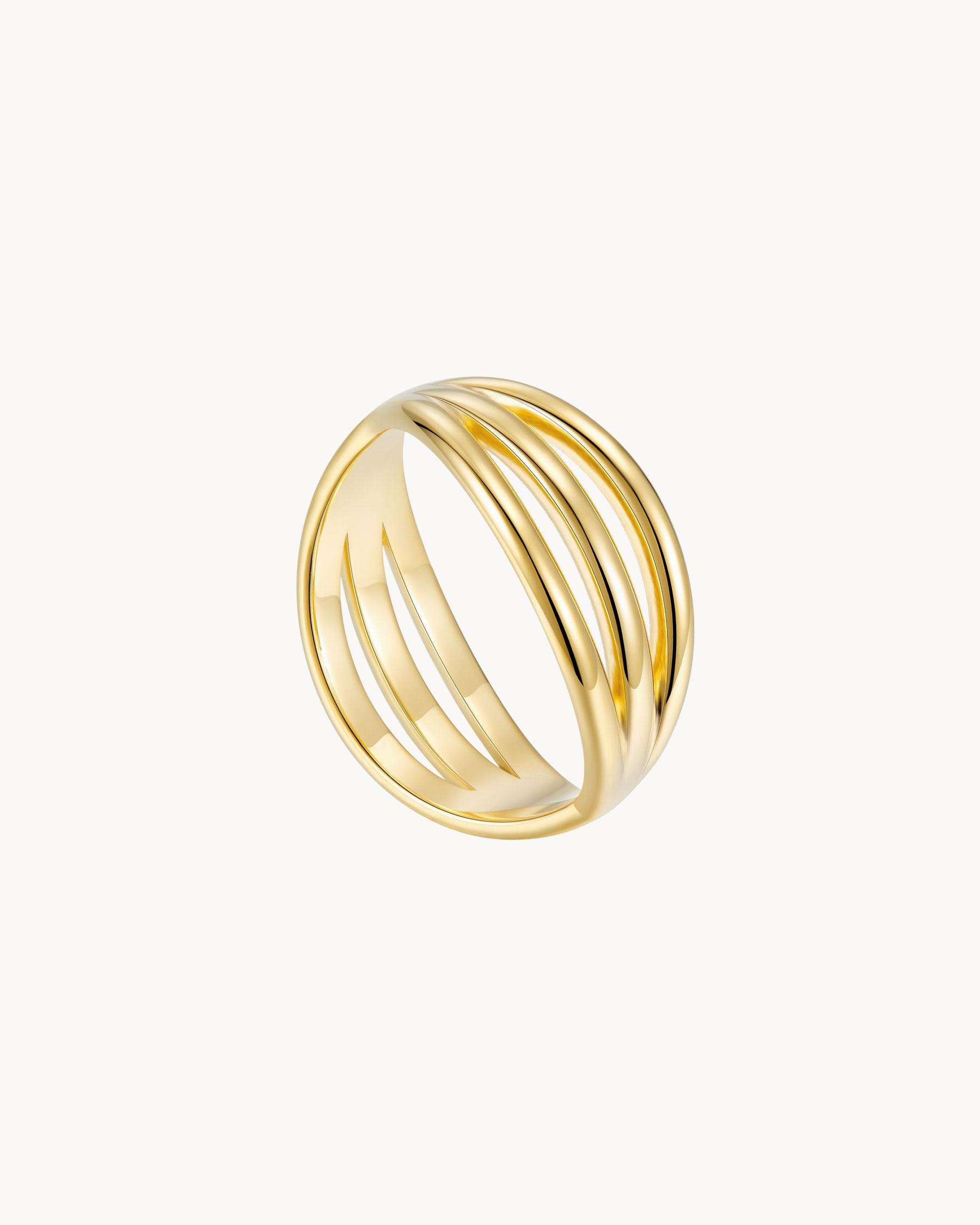 Anillo triple liso - Apodemia - Oro Oro-1