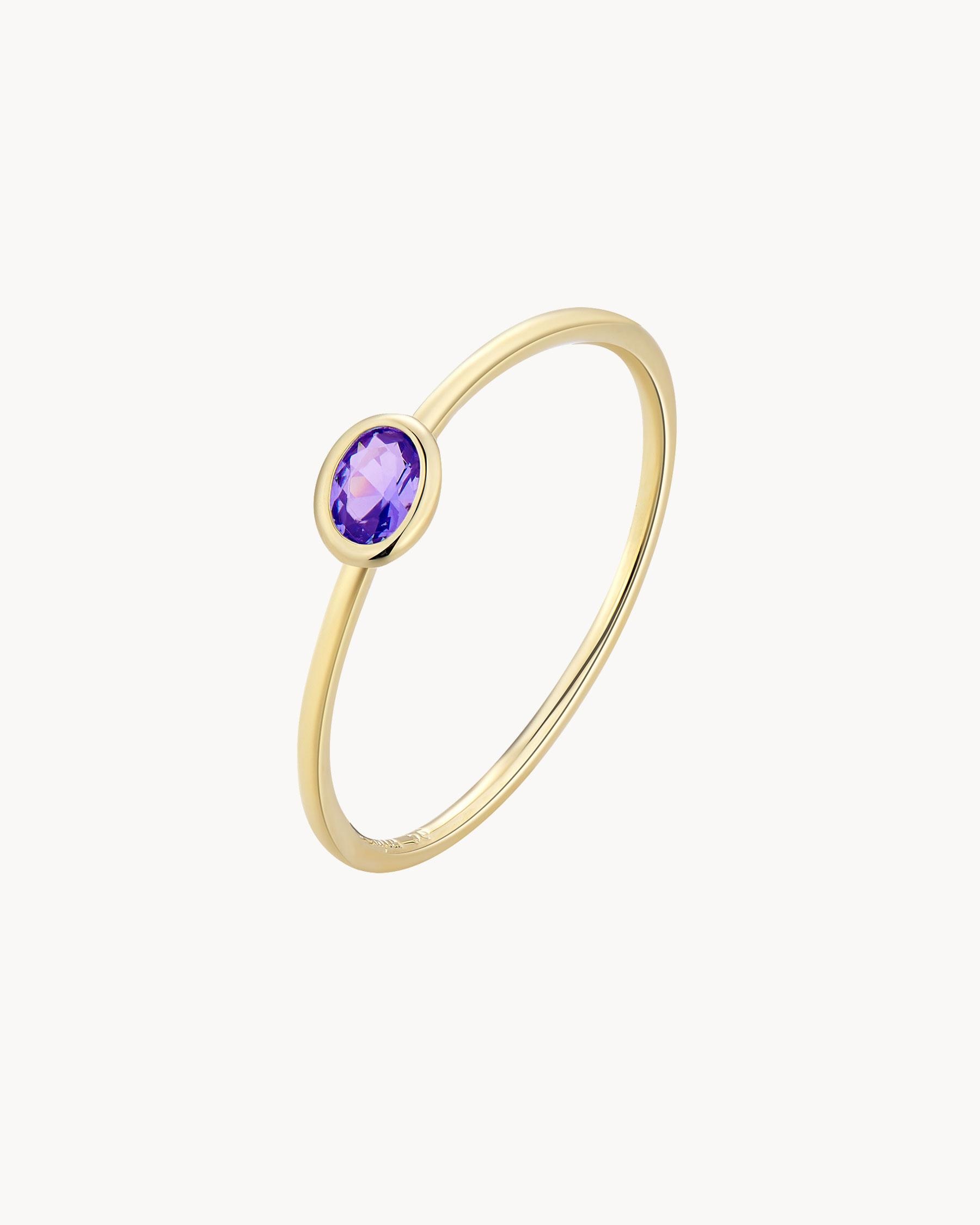 Imagen 0 de Anillo nefertiti bañado en oro de 18kt Morado