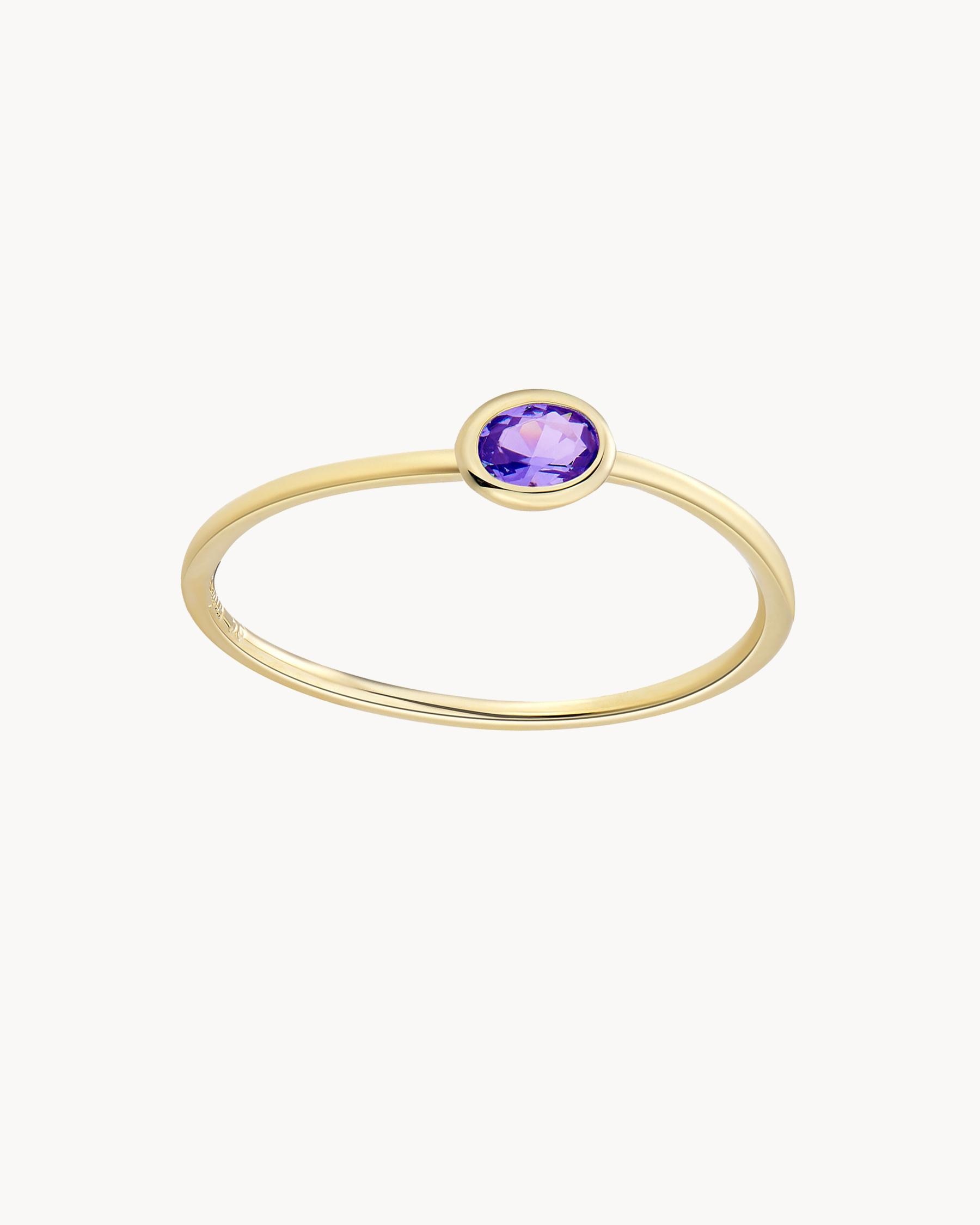 Anillo nefertiti bañado en oro de 18kt - Apodemia - Morado Morado-2