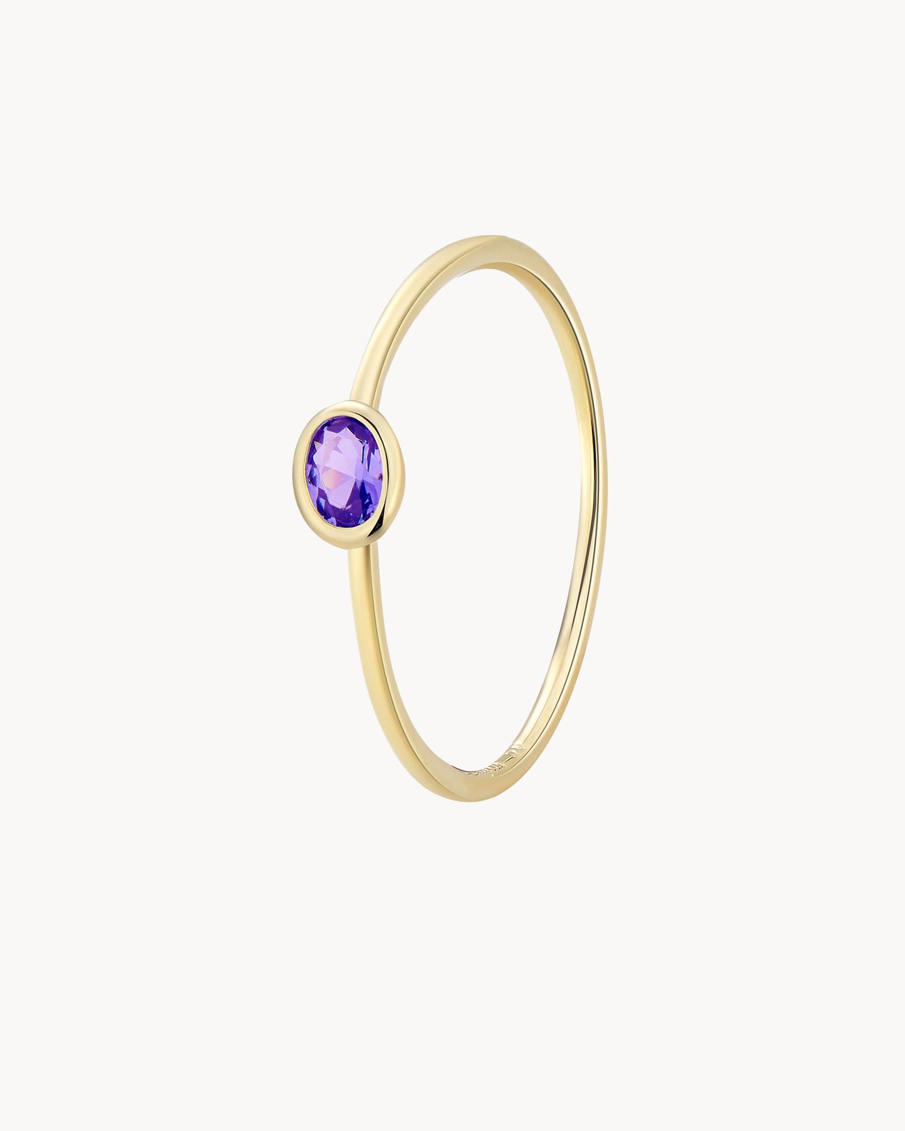 Anillo nefertiti bañado en oro de 18kt - Apodemia - Morado Morado-3