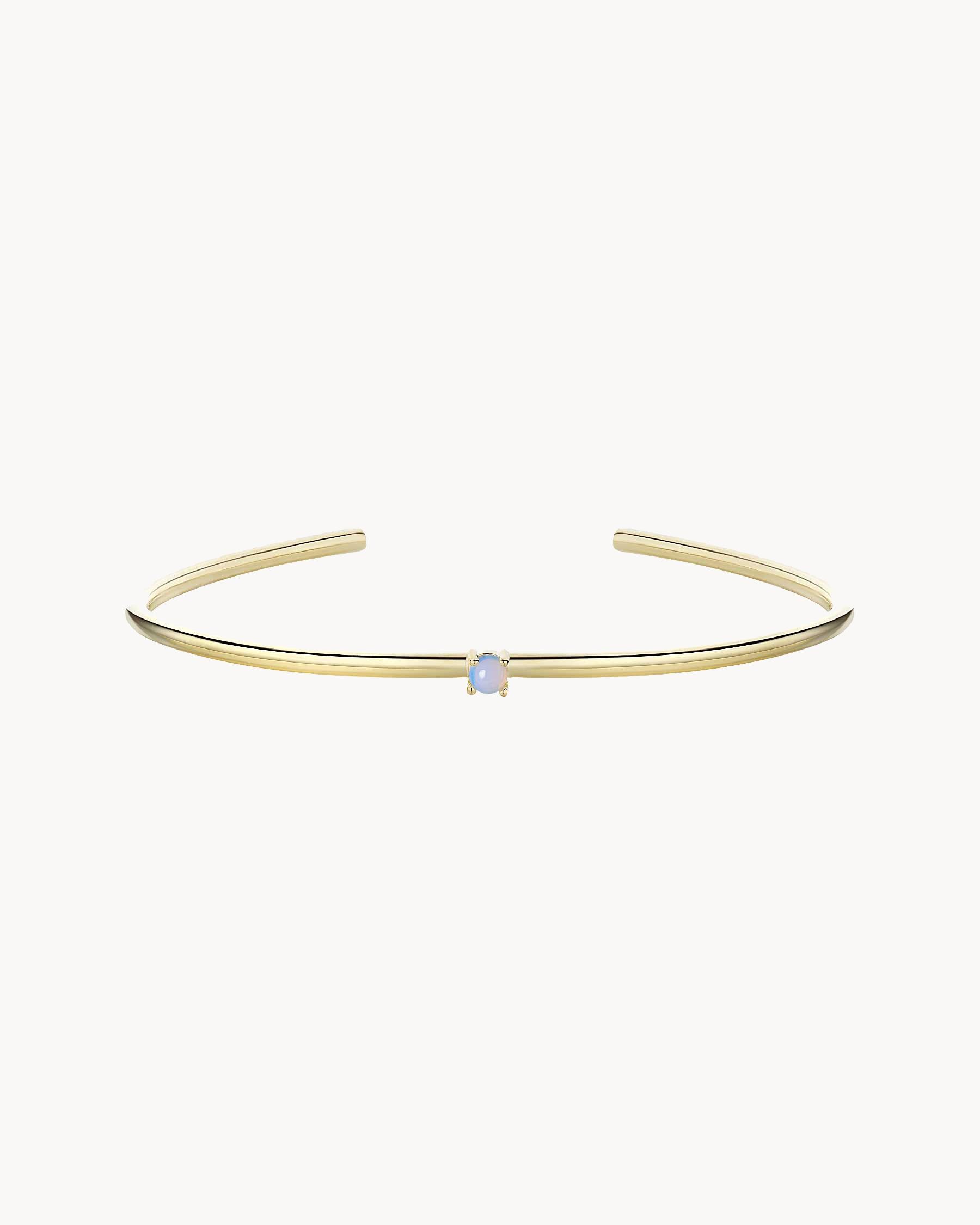 Brazalete rígido fino con piedra - Apodemia - Morado Morado-1