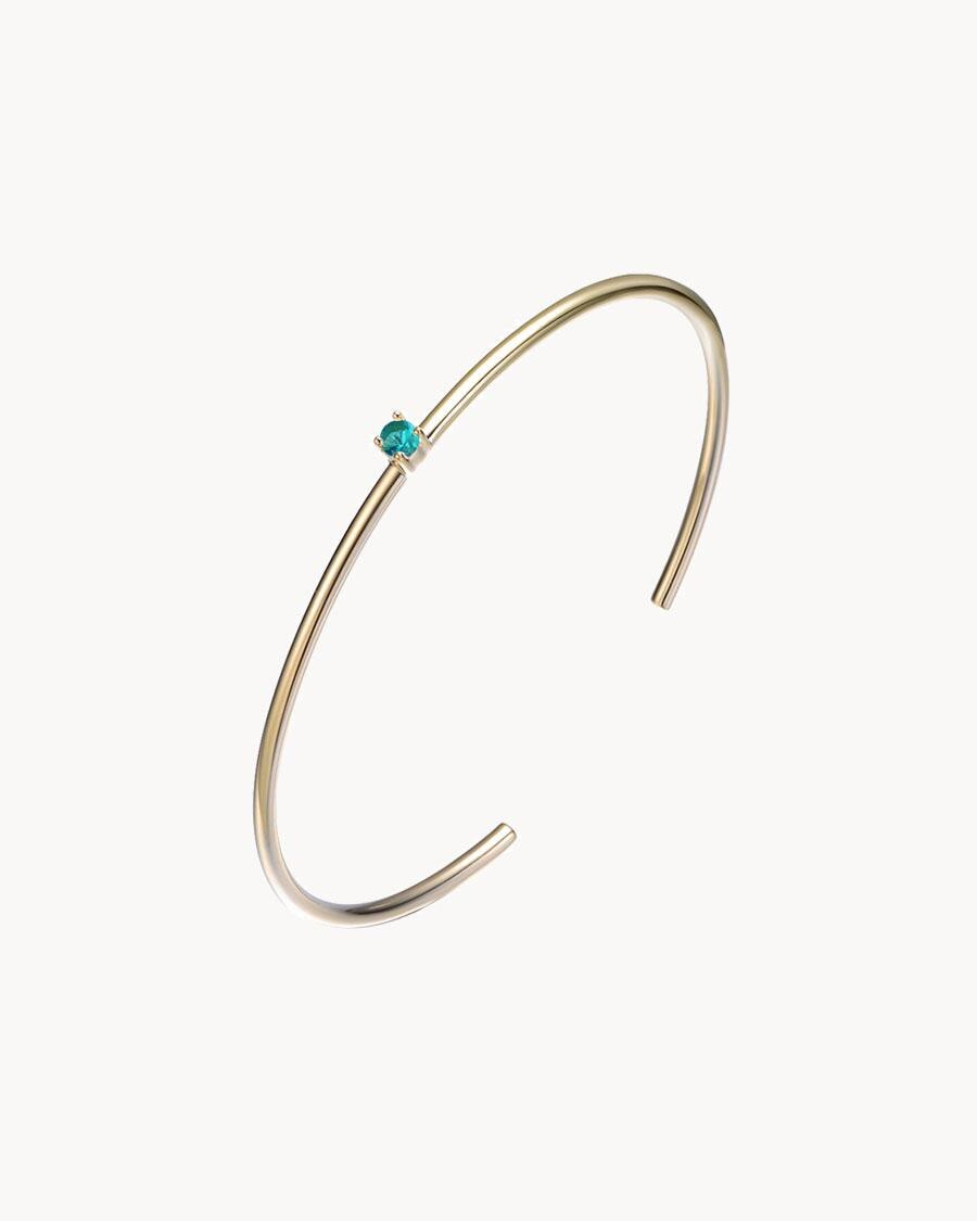 Brazalete rígido de diseño liso - Apodemia - Blanco Blanco-1
