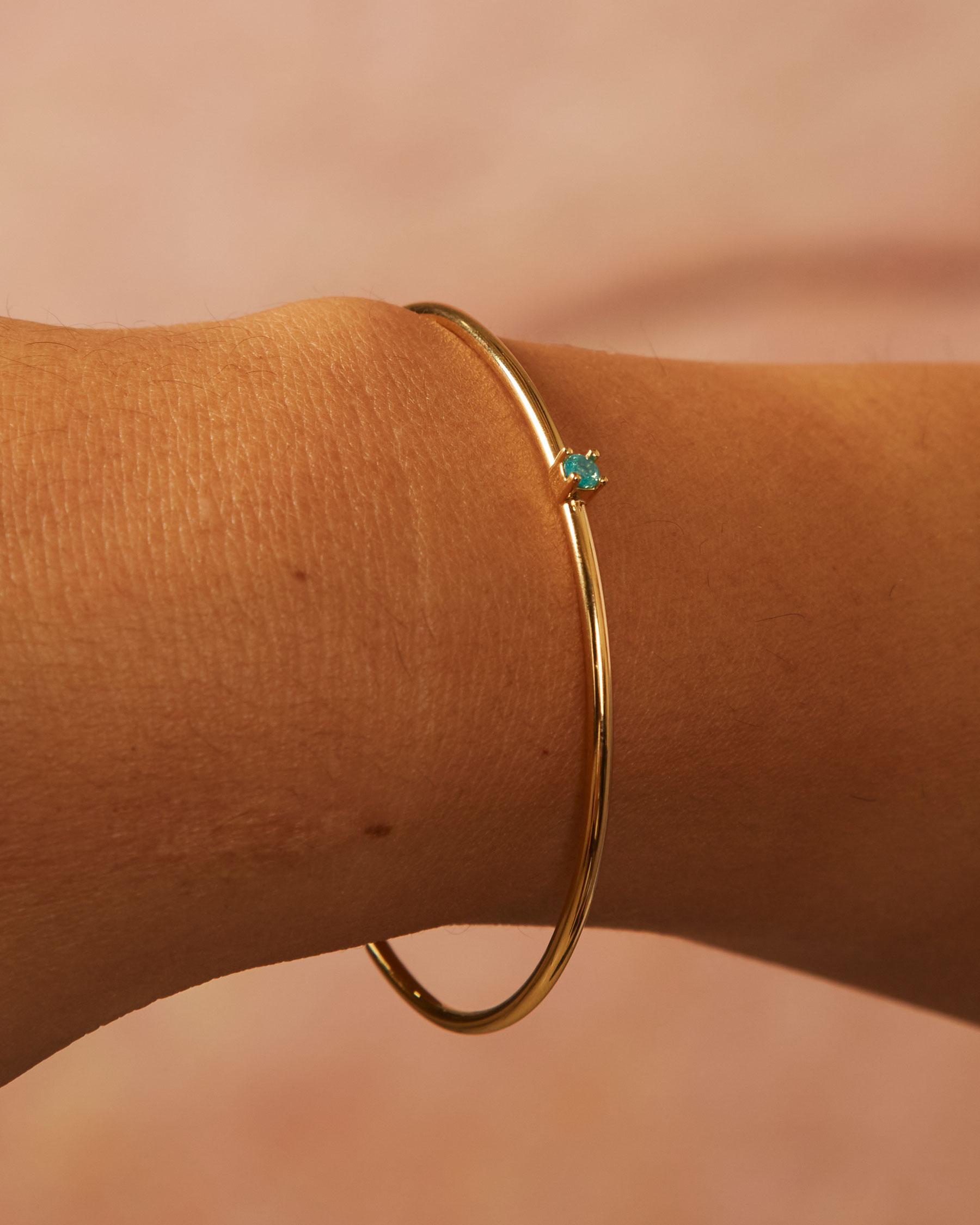Brazalete rígido de diseño liso - Apodemia - Blanco Blanco-2