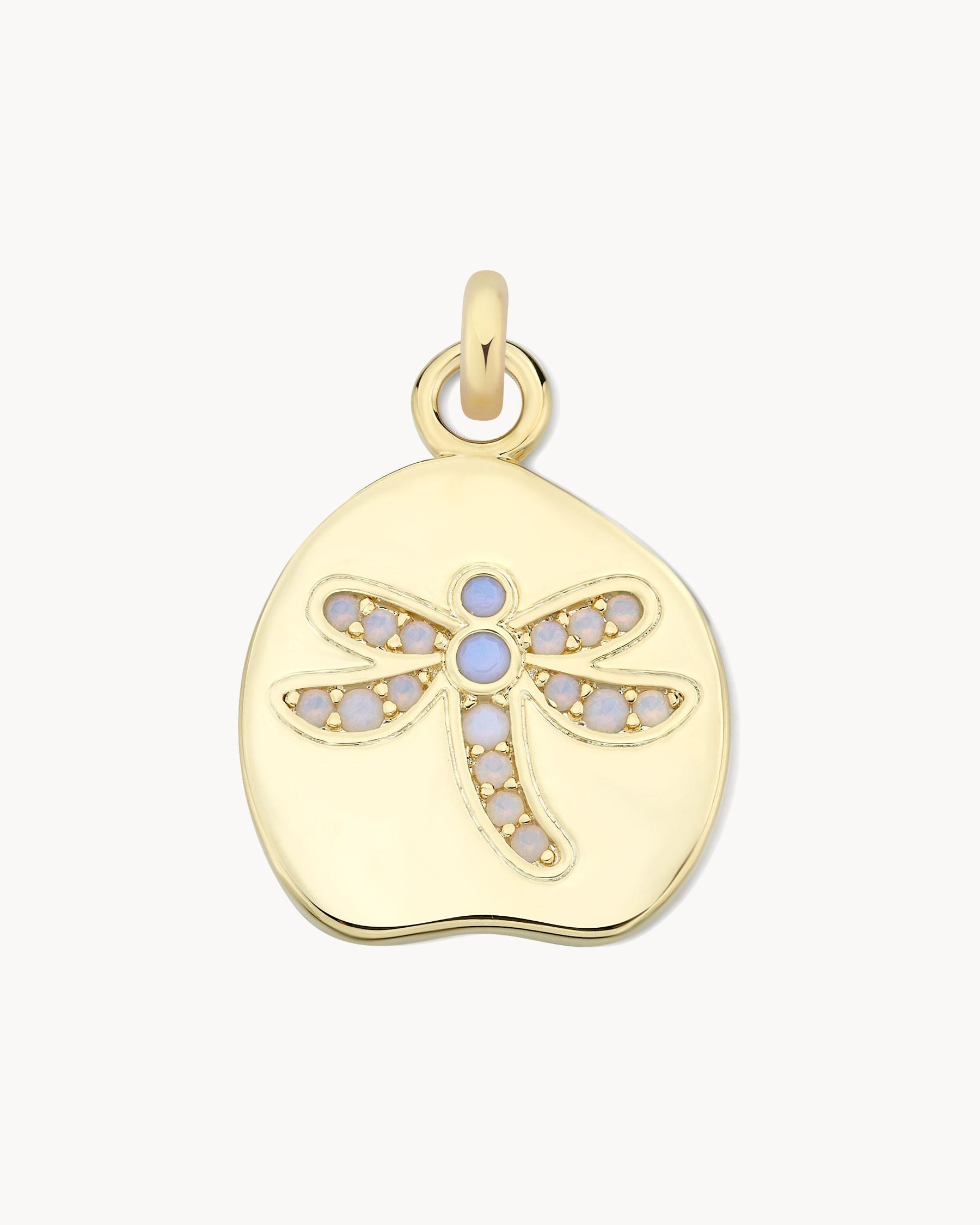 Charm con detalle de libélula en piedras Azul Apodemia Azul-1