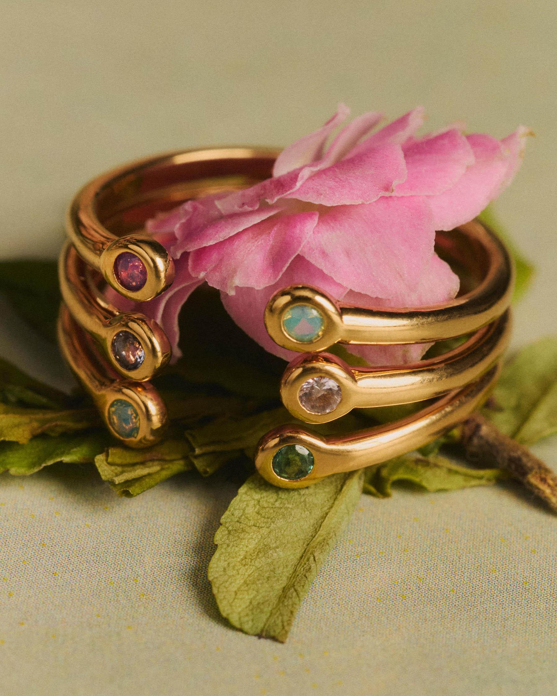 Anillo abierto con pedrería - Apodemia - Multicolor Multicolor-2