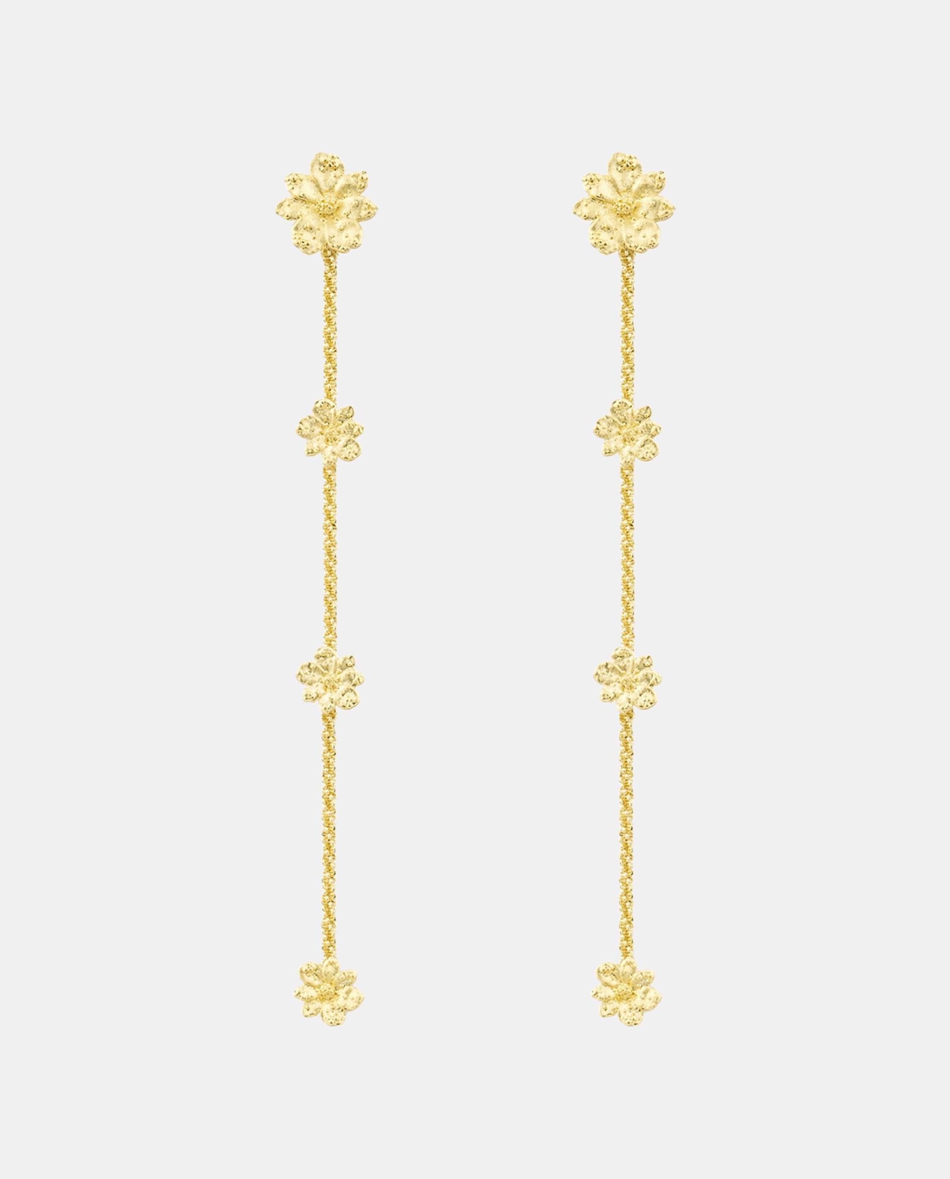 Imagen 0 de Pendientes largos 2 en 1  zinnia Dorado
