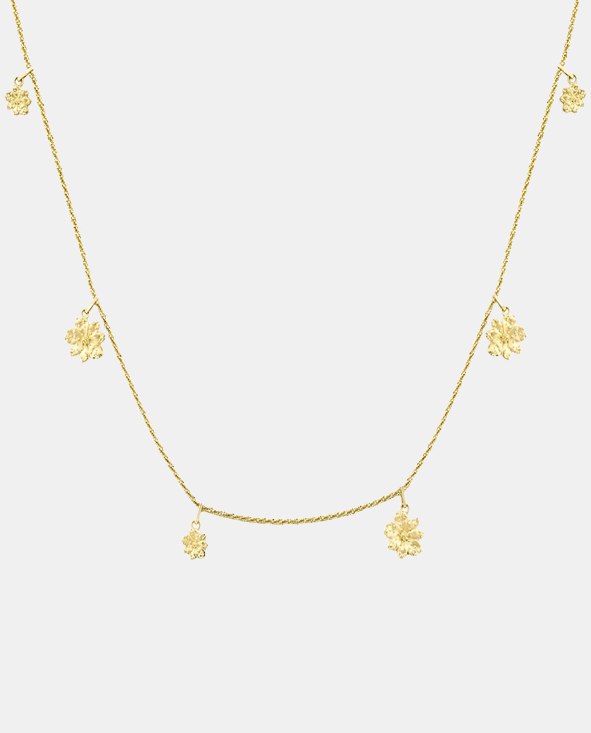 Imagen 0 de Collar full  zinnia motivo flores Dorado