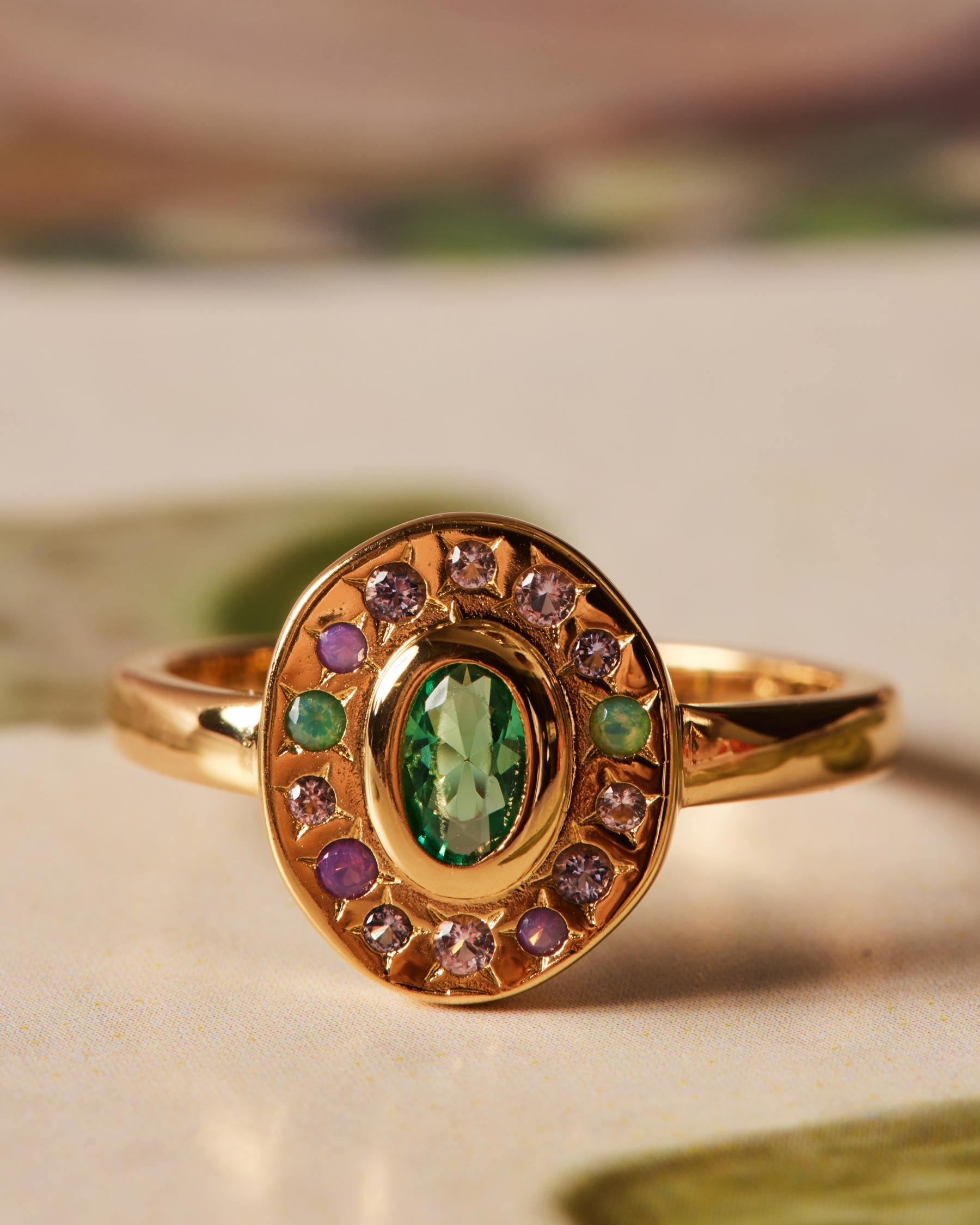 Anillo nefertiti bañado en oro de 18kt - Apodemia - Multicolor Multicolor-2