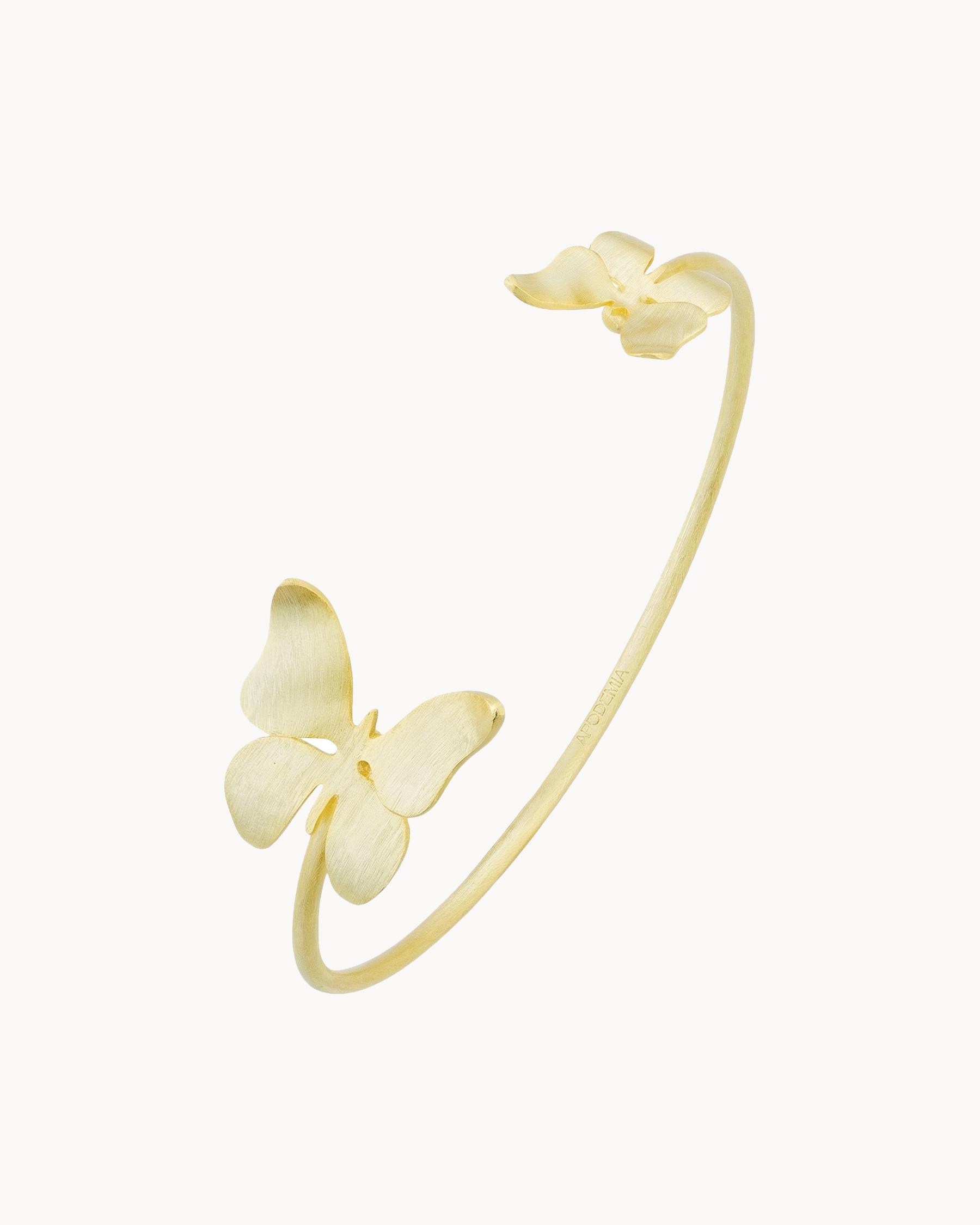 Imagen 0 de Pulsera con mariposas bañado en oro