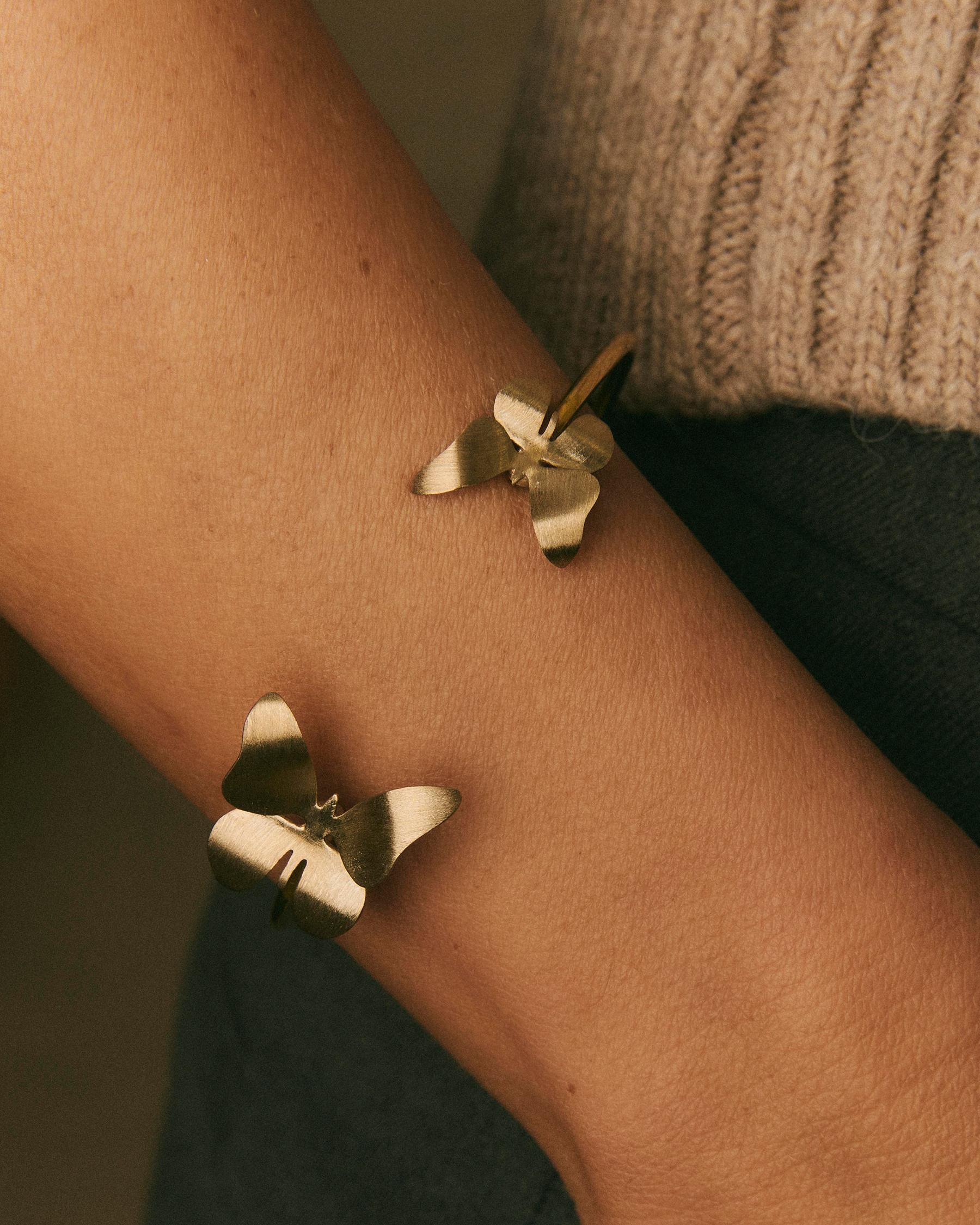 Pulsera con mariposas bañado en oro - Apodemia - Dorado Dorado-3