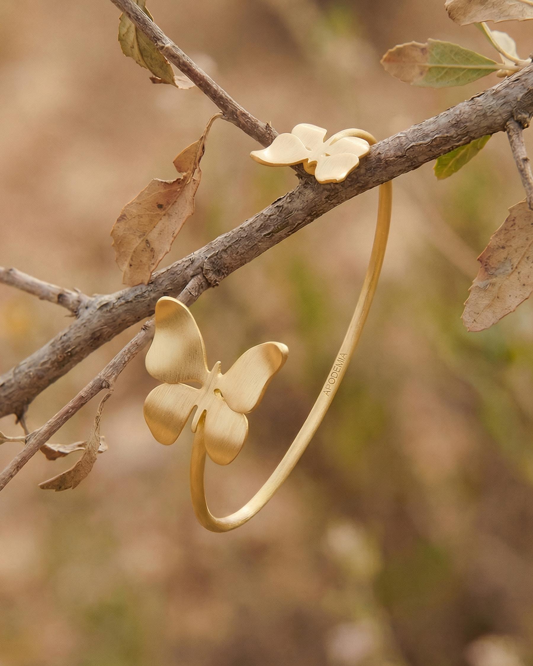Pulsera con mariposas bañado en oro - Apodemia - Dorado Dorado-4
