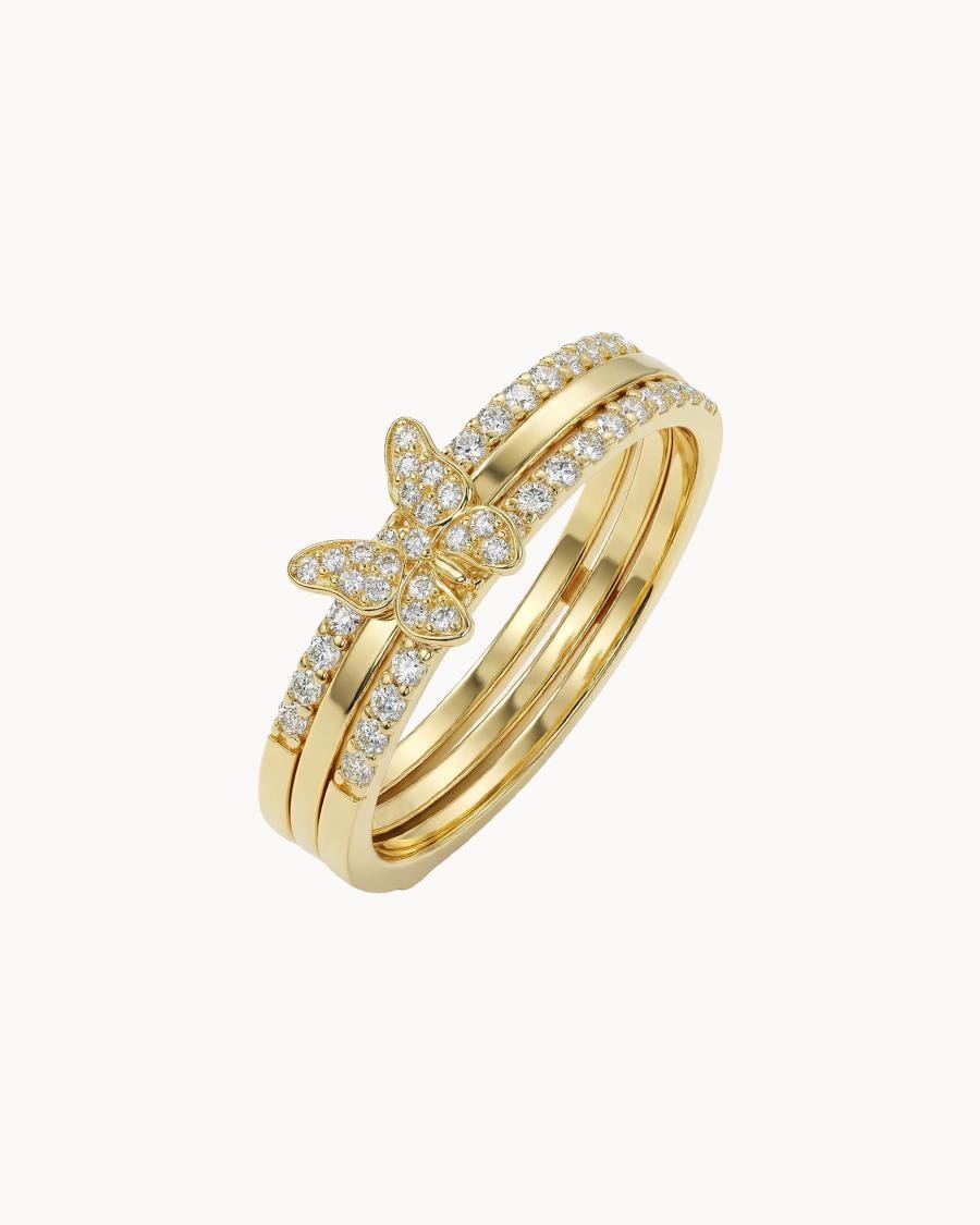 Imagen 0 de Anillo con mariposa en predrería