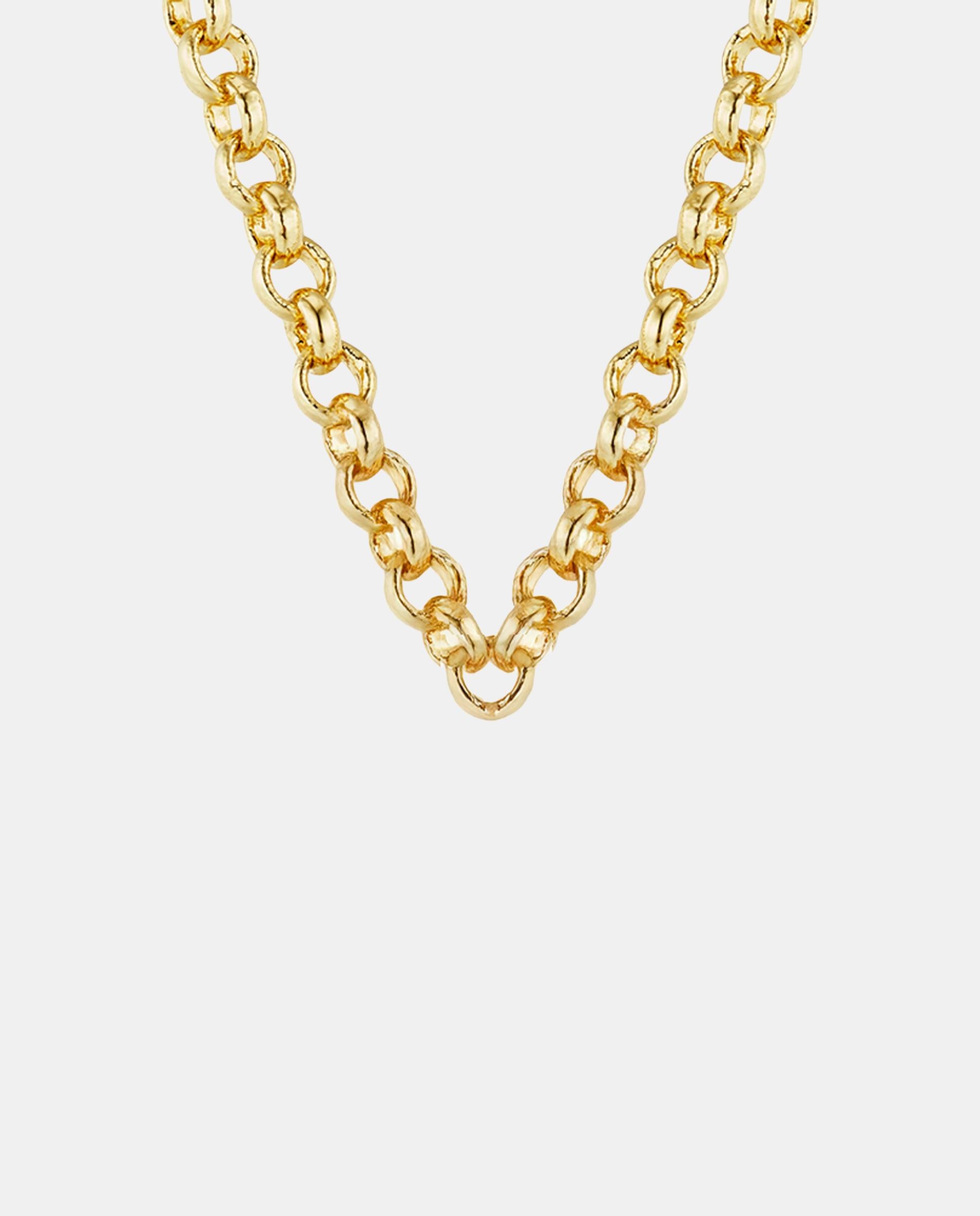 Imagen 1 de Collar de mujer classic de cadena rollo bañado en oro de 18kt Dorado