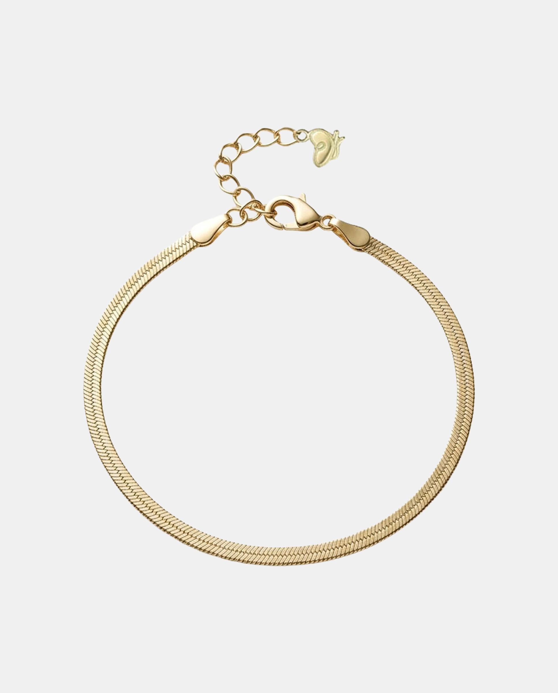 Pulsera de mujer classic de cadena plana fina bañada en oro de 18kt - Apodemia - Dorado Dorado-1