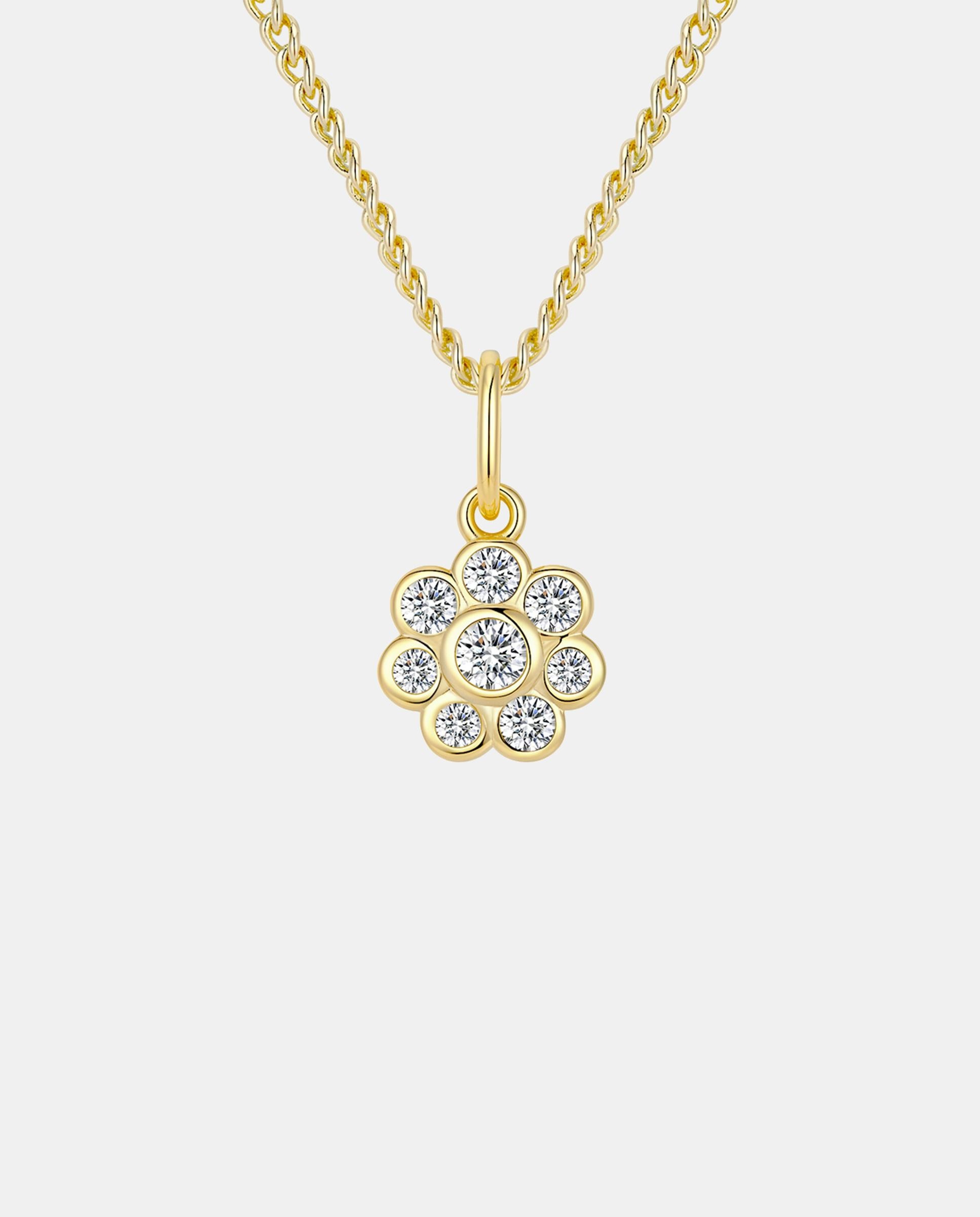 Imagen 0 de Collar pétalo bañado en oro 18k Blanco