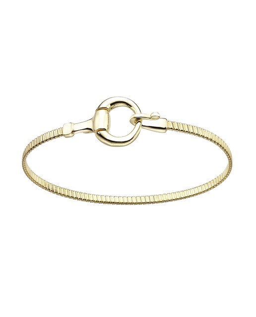 Imagen 0 de Brazalete Tubogas de plata acabada en oro amarillo 18K