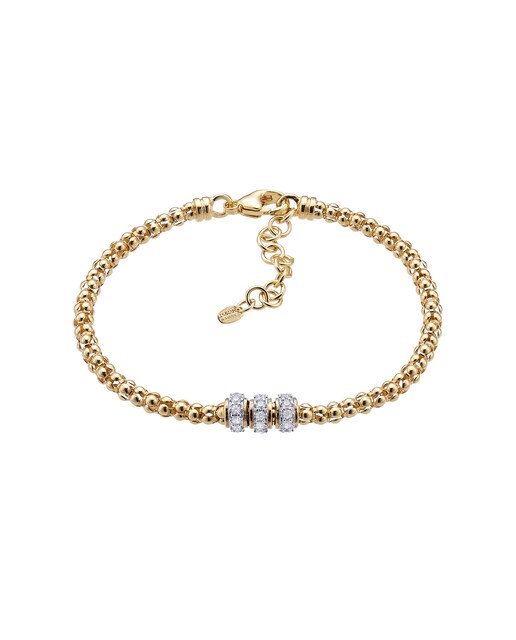 Imagen 0 de Pulsera Links de plata acabada en oro amarillo 18K