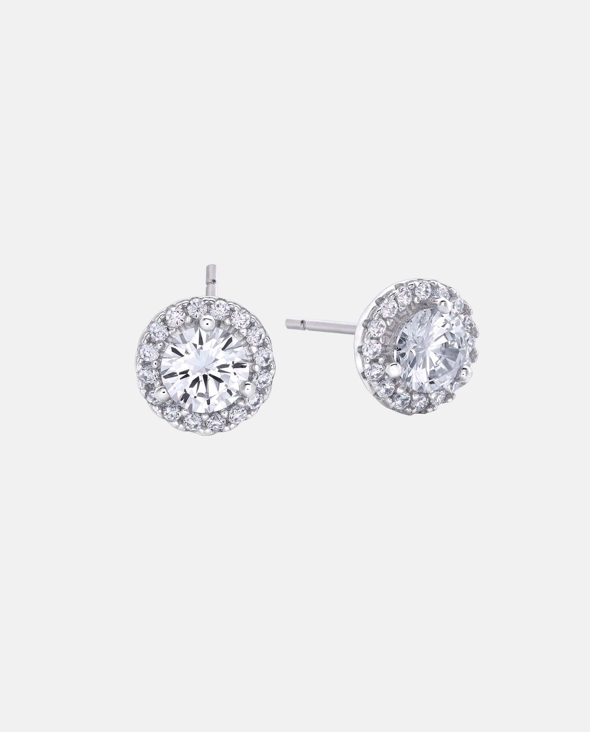 Imagen 0 de Pendientes pretty jewels de plata con circonita y garras con orla Plateado