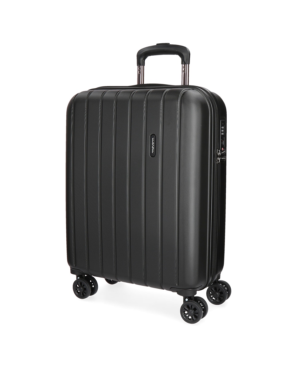 Maleta de cabina Movom Wood rígida 55cm rígida con capacidad de 38L Negro-1