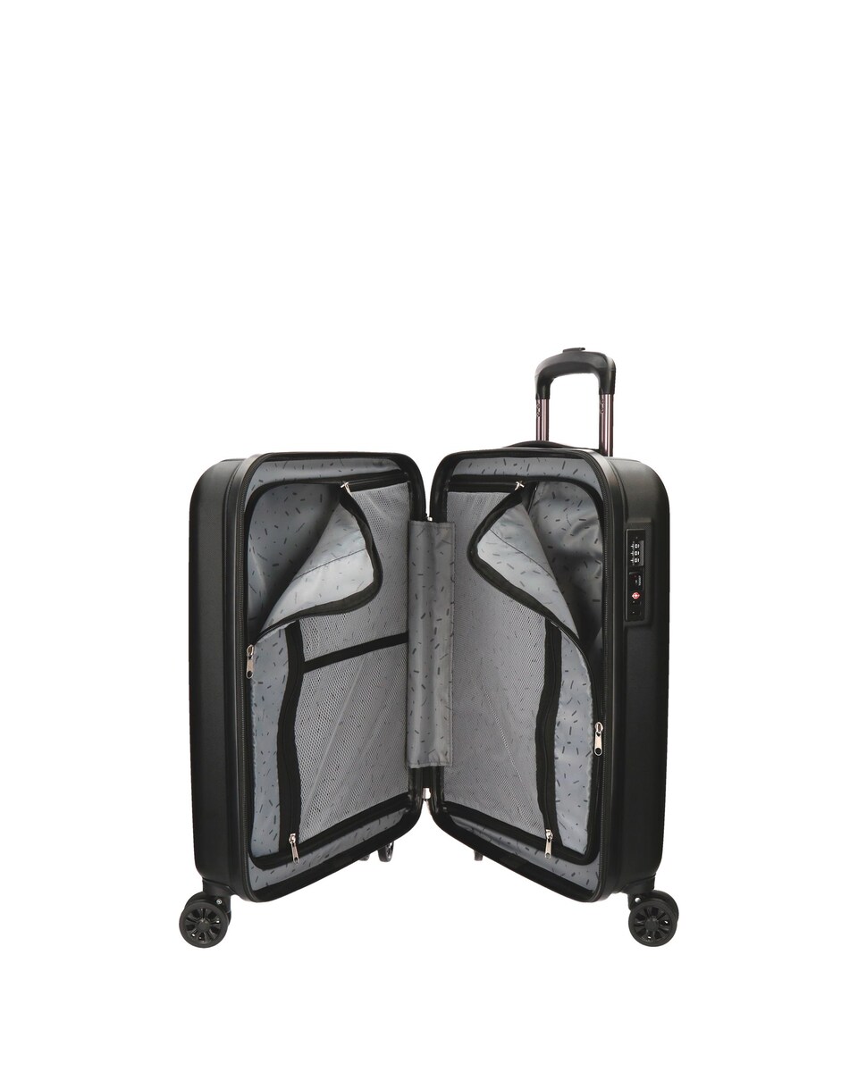 Maleta de cabina Movom Wood rígida 55cm rígida con capacidad de 38L Negro-5