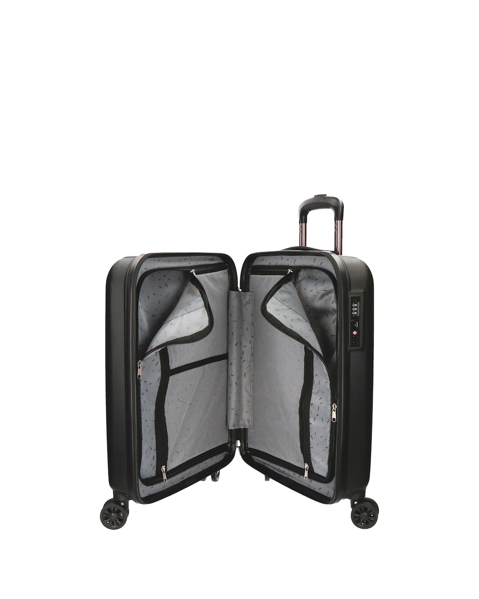 Maleta de cabina Movom Wood rígida 55cm rígida con capacidad de 38L Negro-5