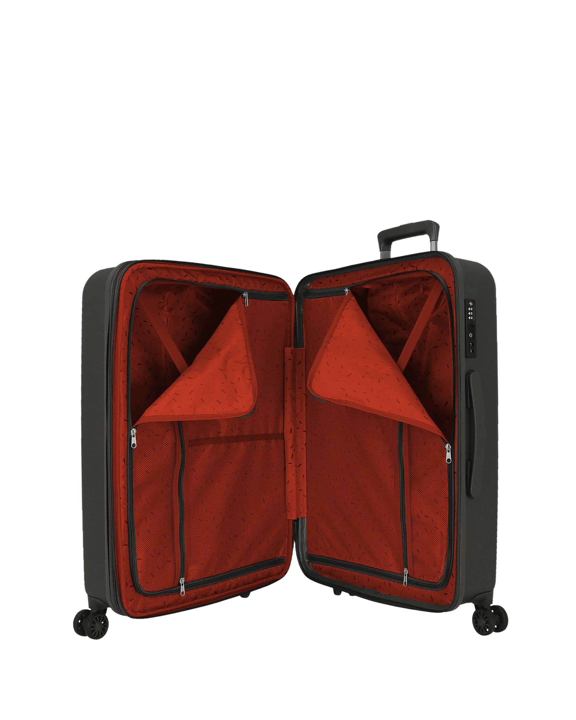Imagen 5 de Maleta mediana 68 cm expandible movom wood abs con capacidad de 72l rojo - Gris Gris