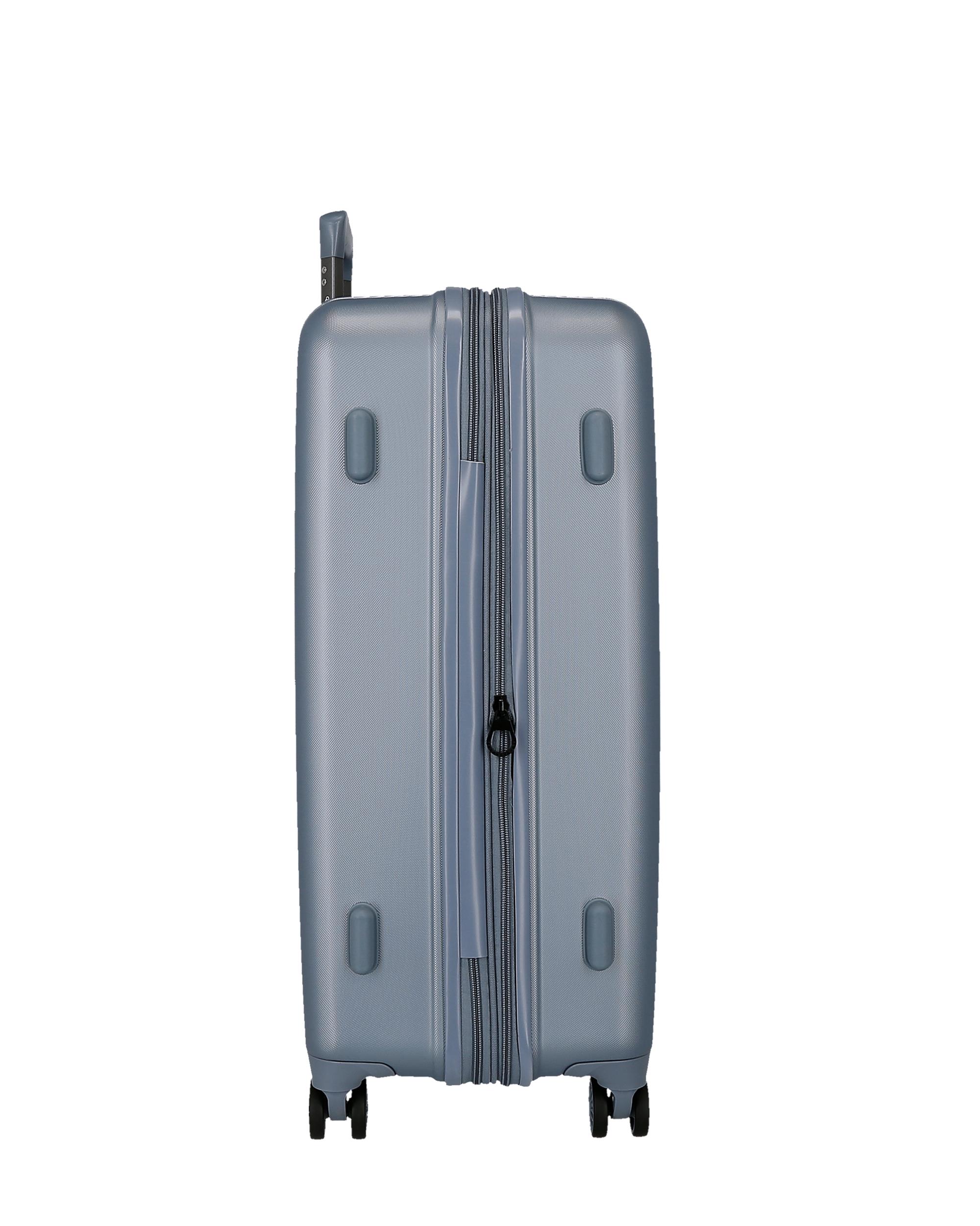 Maleta grande 78 cm expandible movom wood abs con capacidad de 108l amarillo - Azul Azul-4