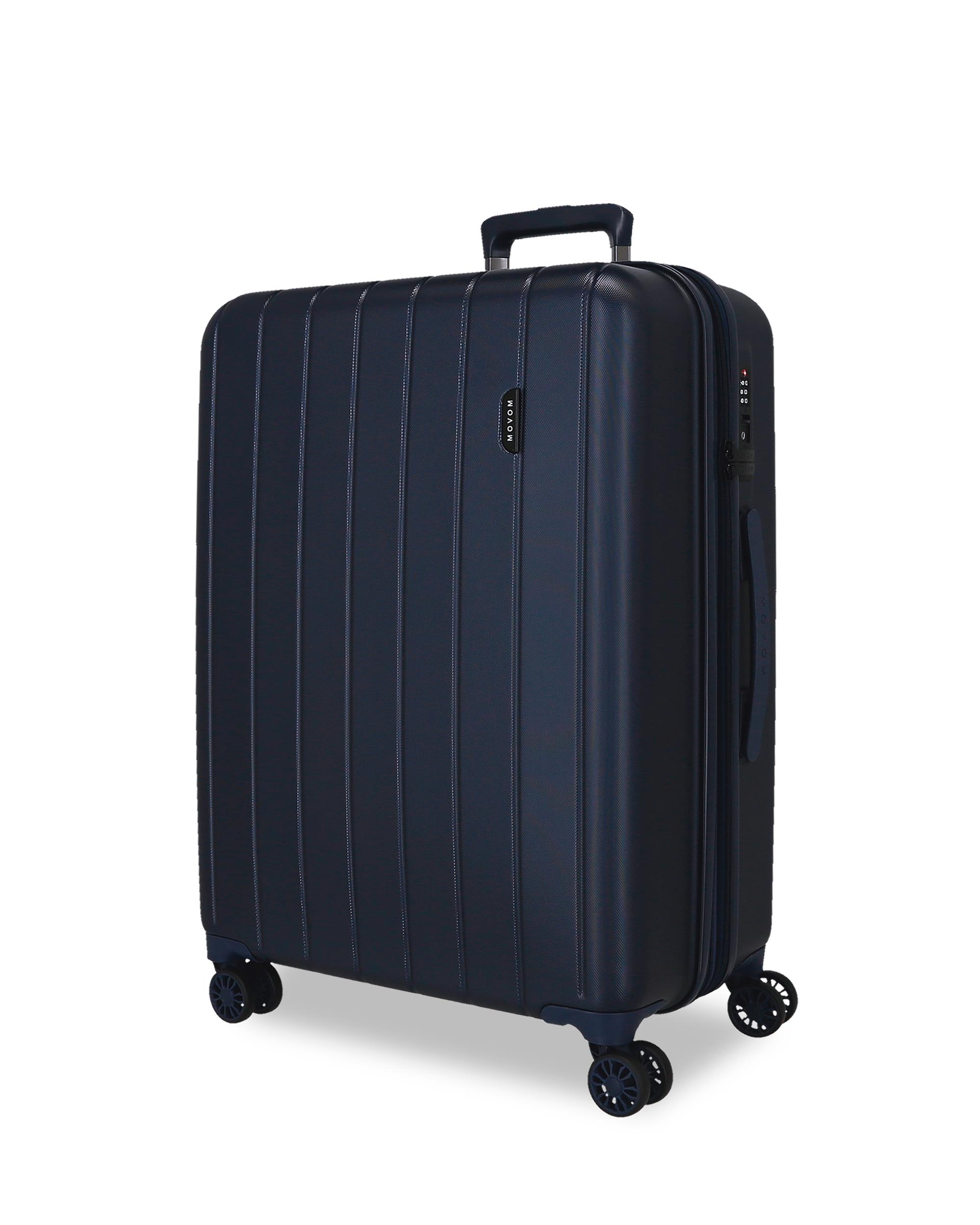 Imagen 0 de Maleta grande 78 cm expandible movom wood abs con capacidad de 108l amarillo Azul