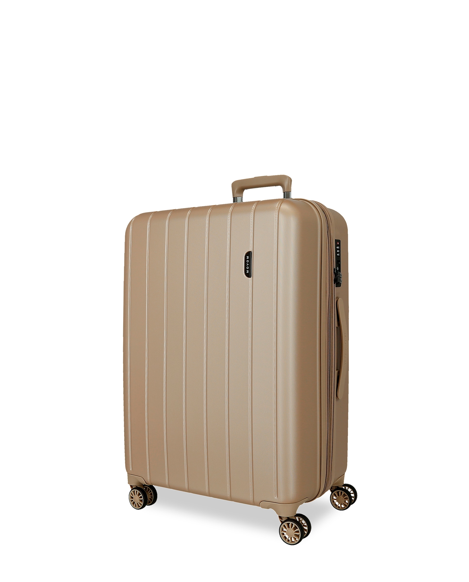 Maleta mediana 68 cm expandible movom wood abs con capacidad de 72l plata - Oro Oro-1
