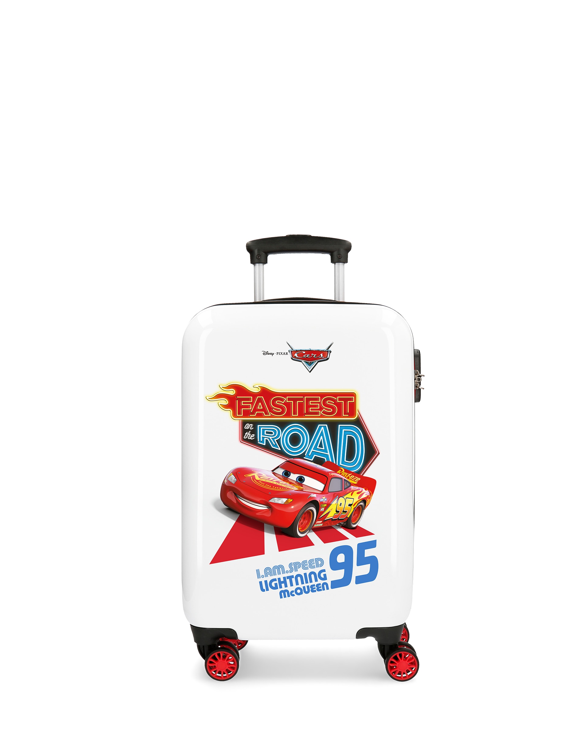 Disney - Maleta de cabina infantil Cars Good Mood rígida con capacidad de 32L.