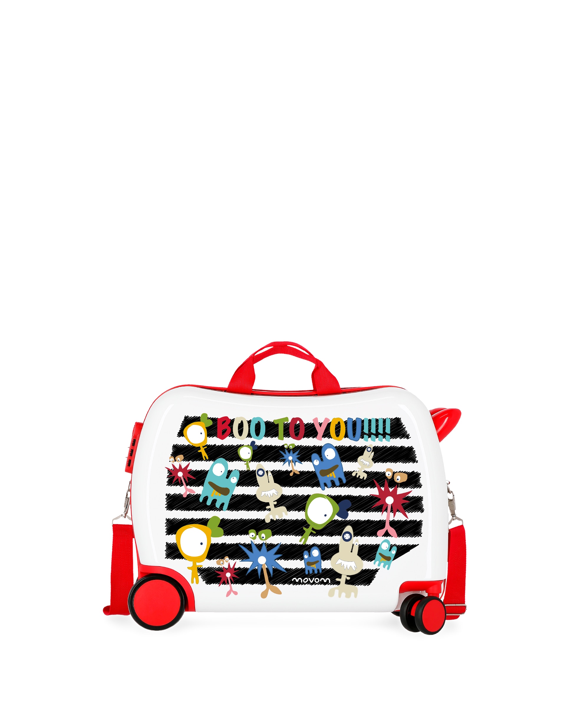 Movom - Maleta infantil 2 ruedas multidireccionales Movom Boo to You rígida con capacidad de 34L.