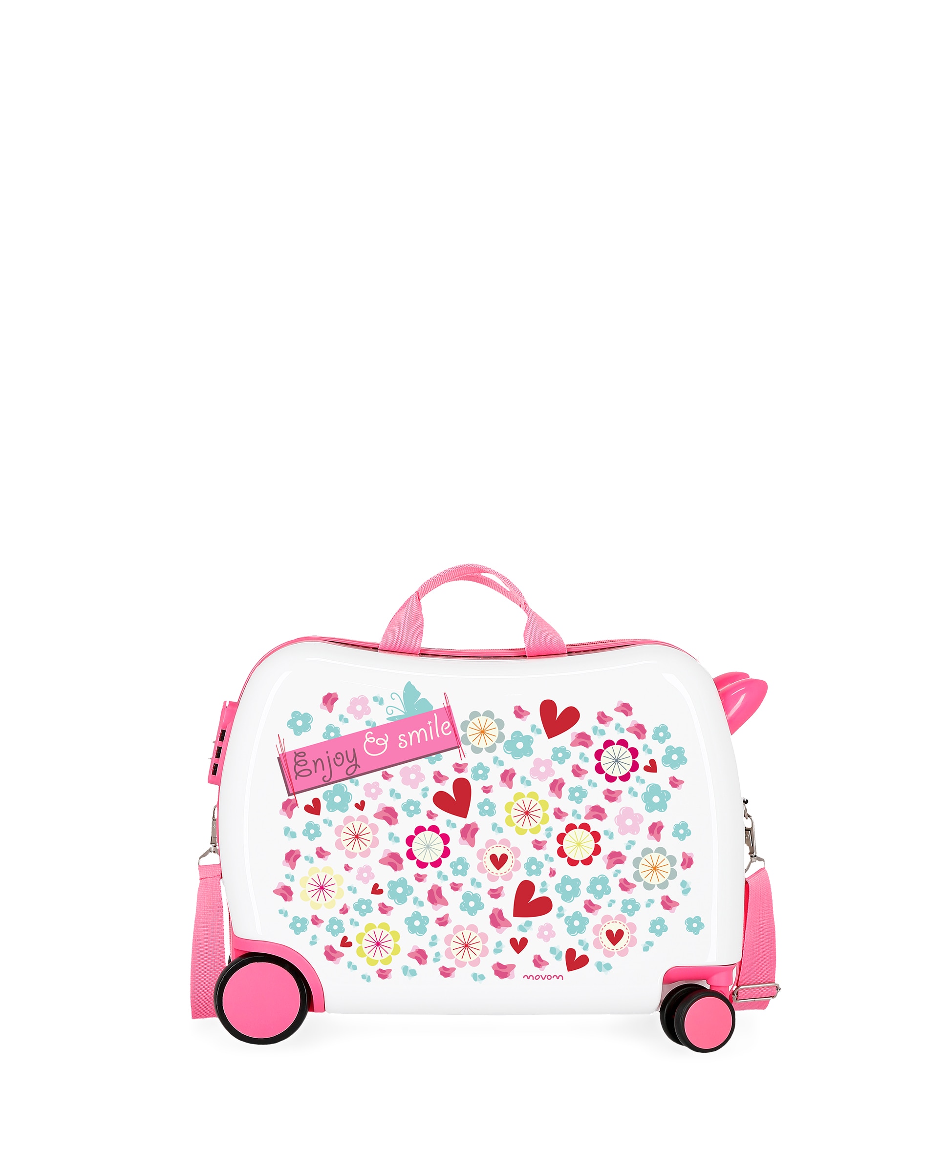 Movom - Maleta infantil 2 ruedas multidireccionales Movom Enjoy and Smile rígida con capacidad de 34L.