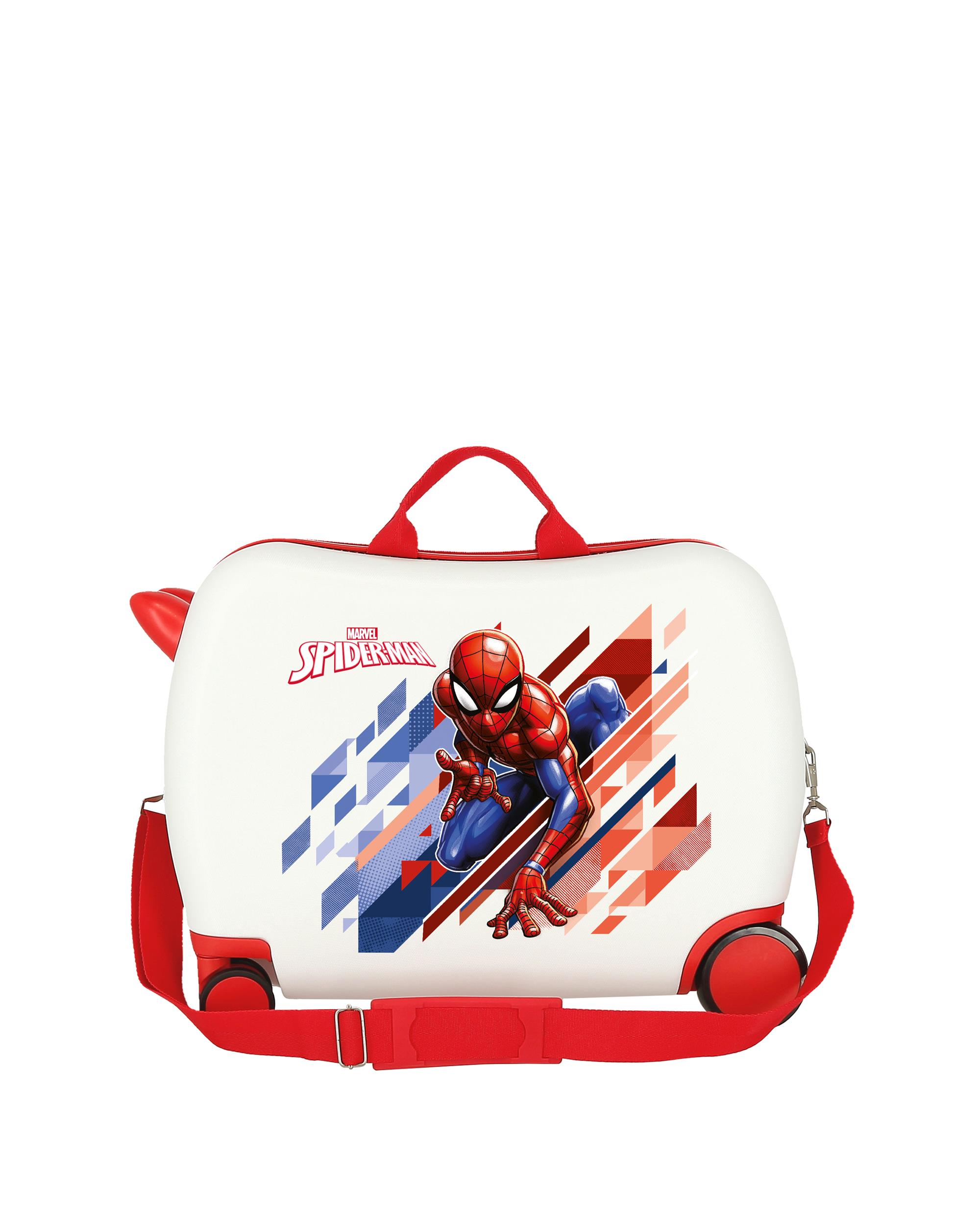 Maleta de cabina infantil Spiderman Geo rígida con capacidad de 34L - Personajes - Rojo / Blanco Rojo / Blanco-3